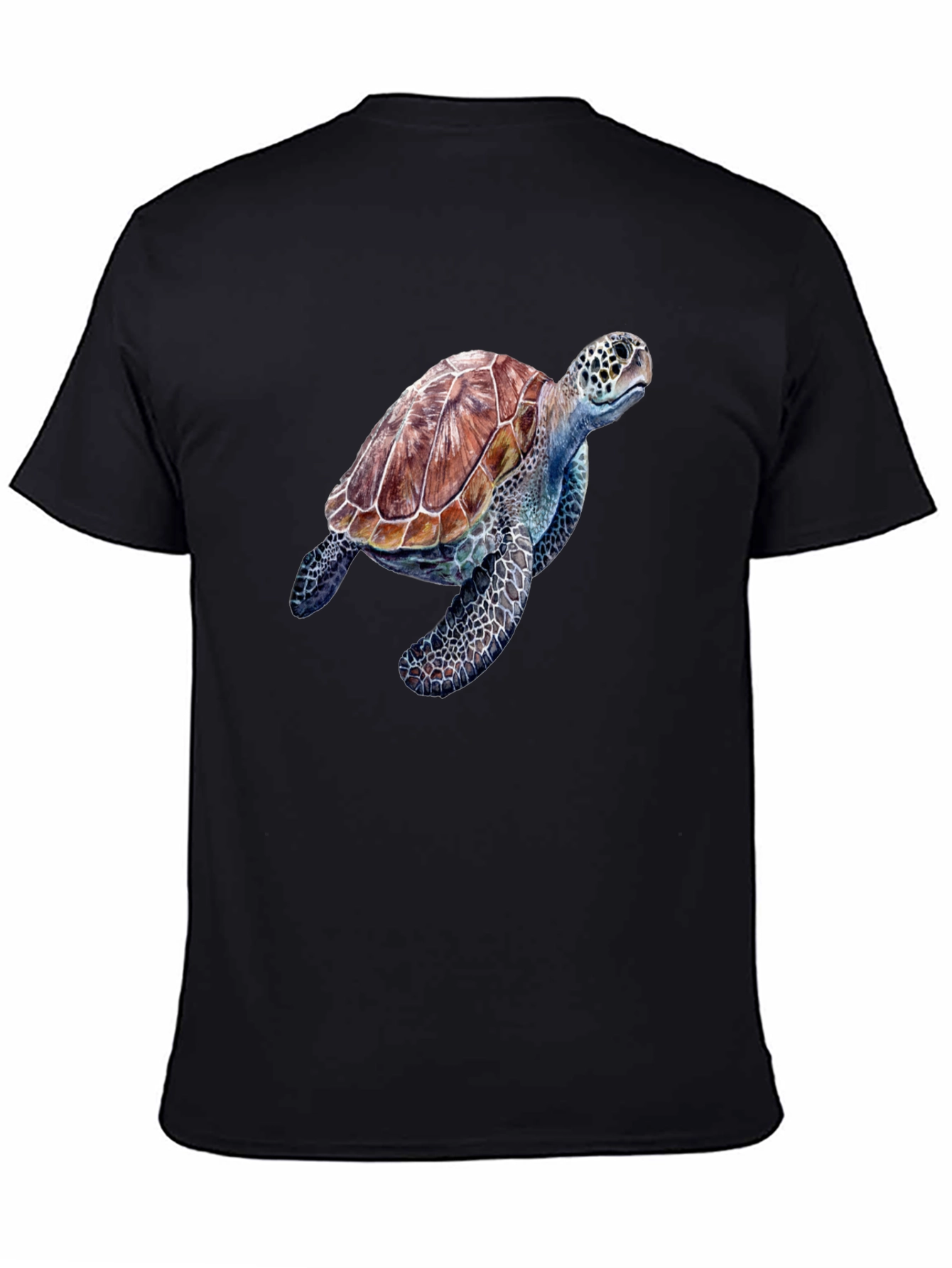 Sea Turtle Graphic T-Shirt - Black