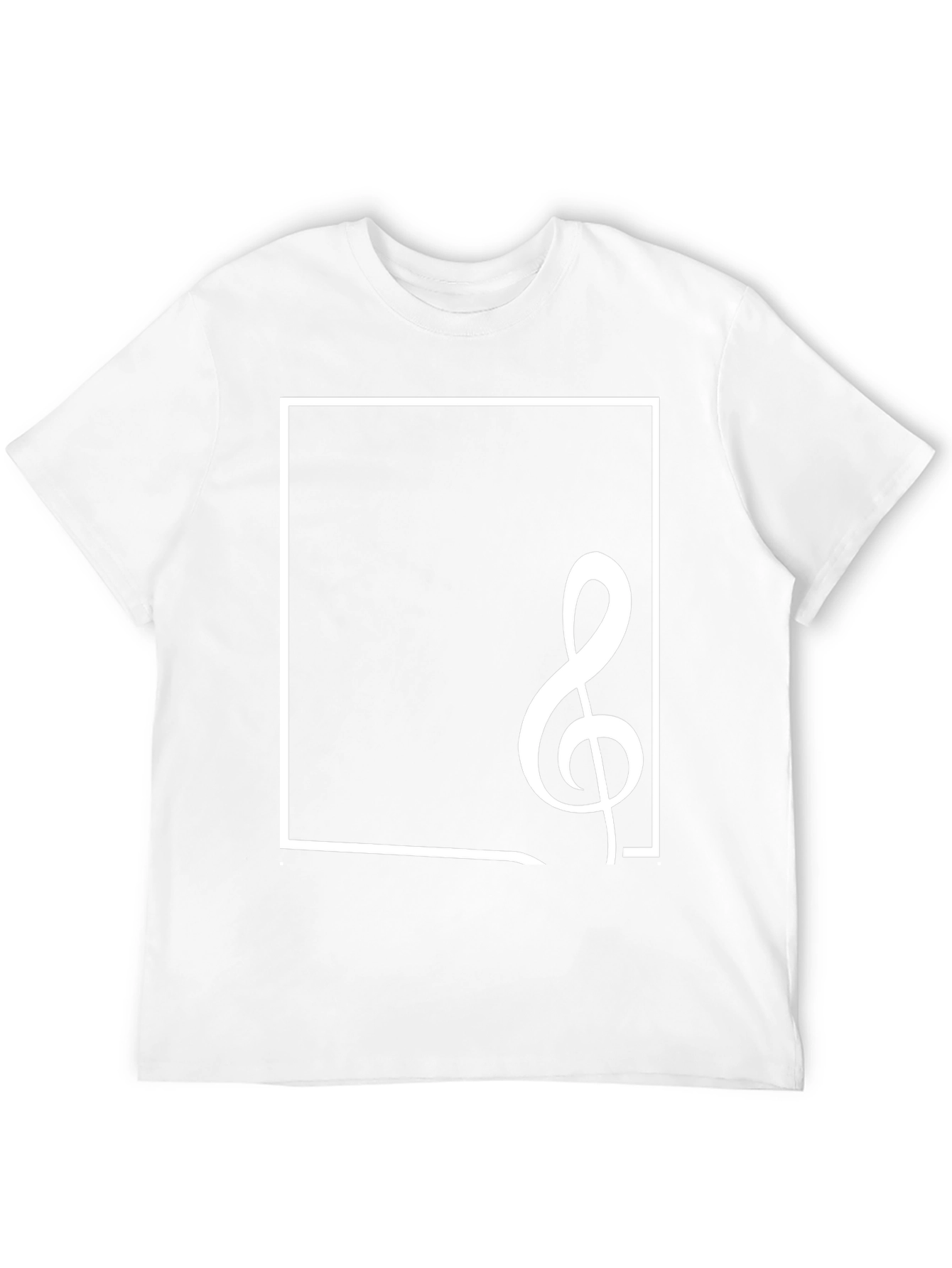 Musical Clef Graphic Tee - Stylish Black Cotton T-Shirt