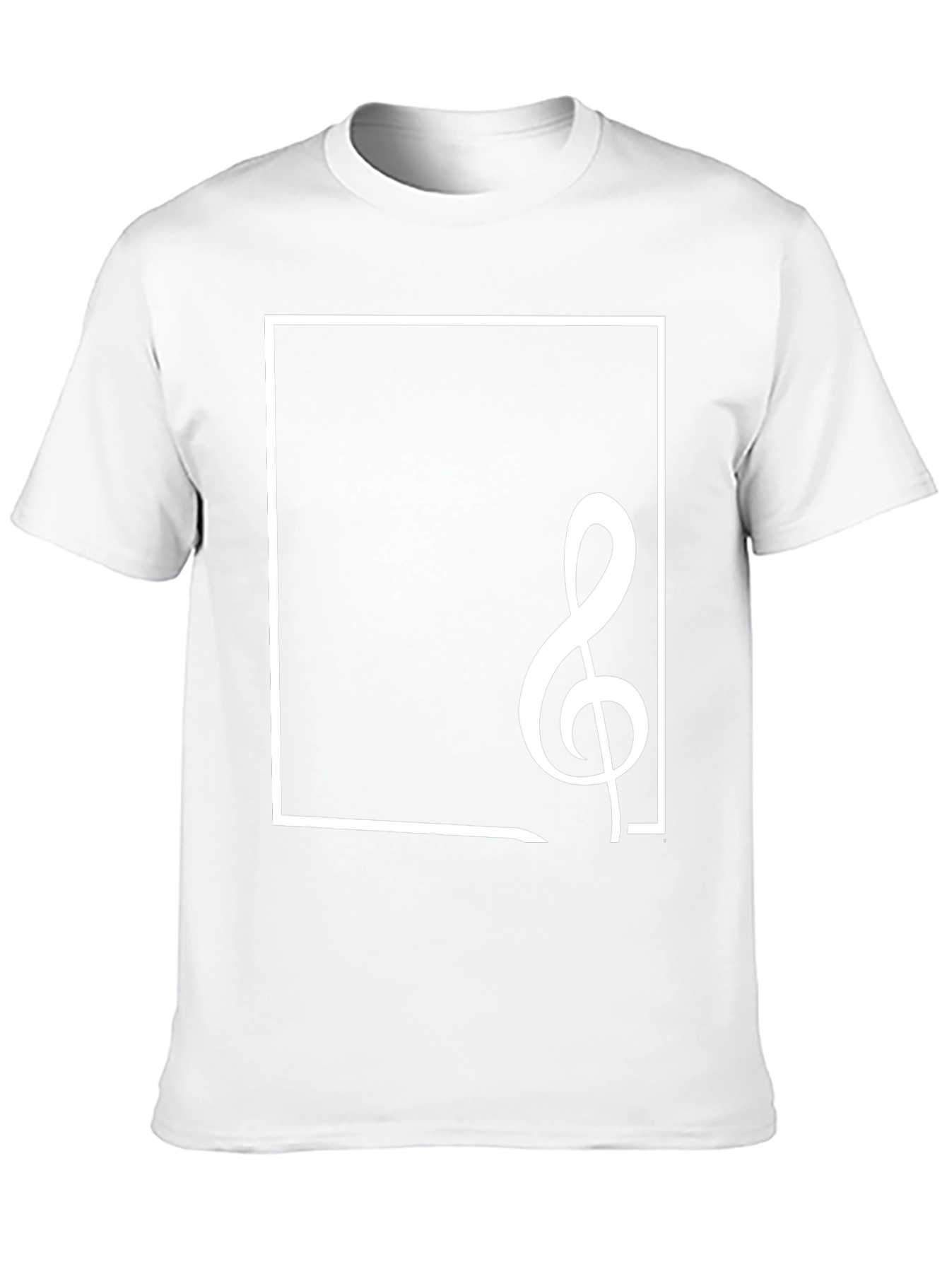 Musical Clef Graphic Tee - Stylish Black Cotton T-Shirt