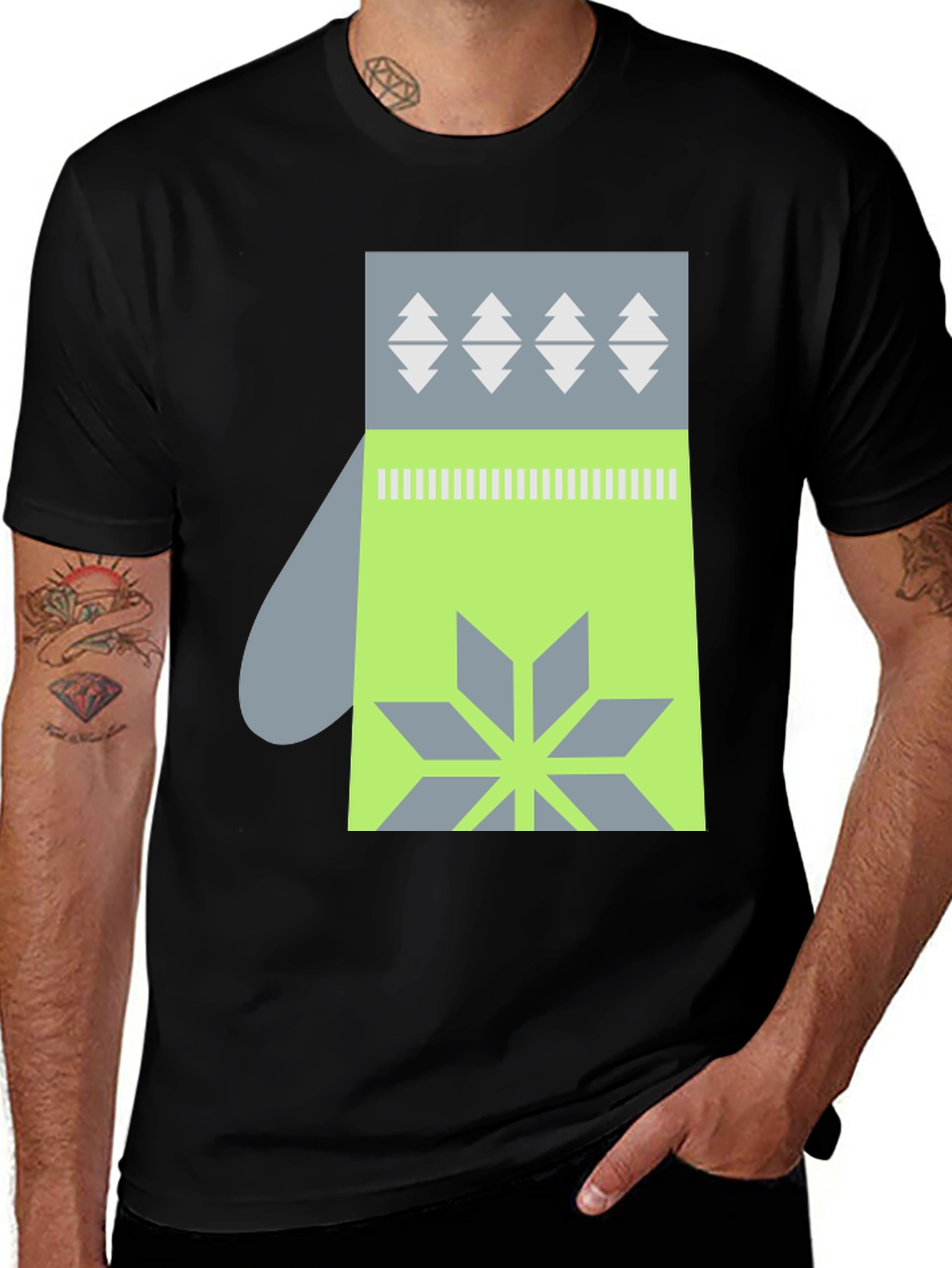 Mitten Graphic Tee - Winter Holiday Style