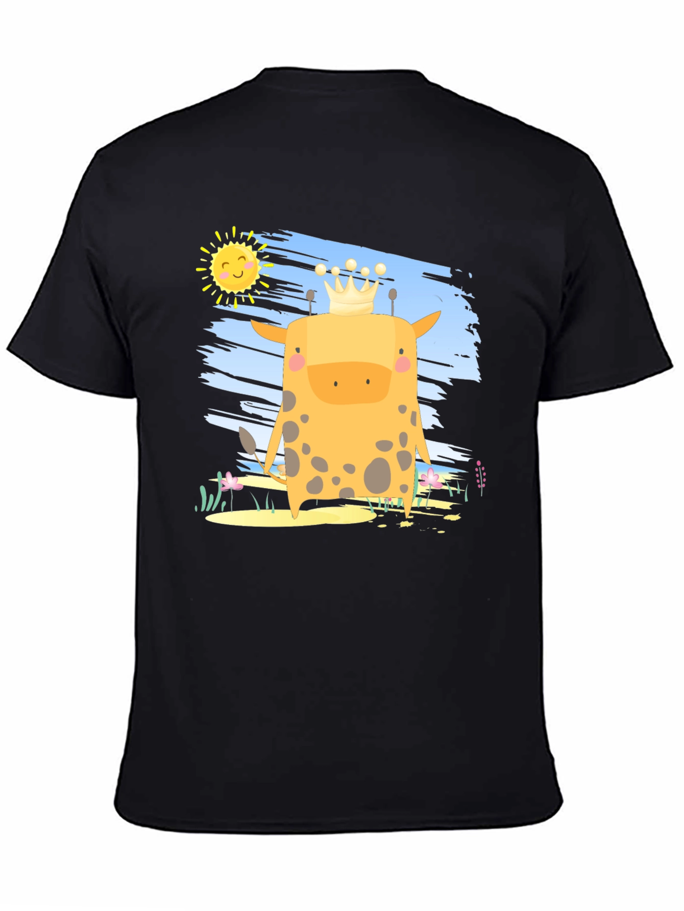 Giraffe King T-Shirt - Cute Cartoon Graphic Tee
