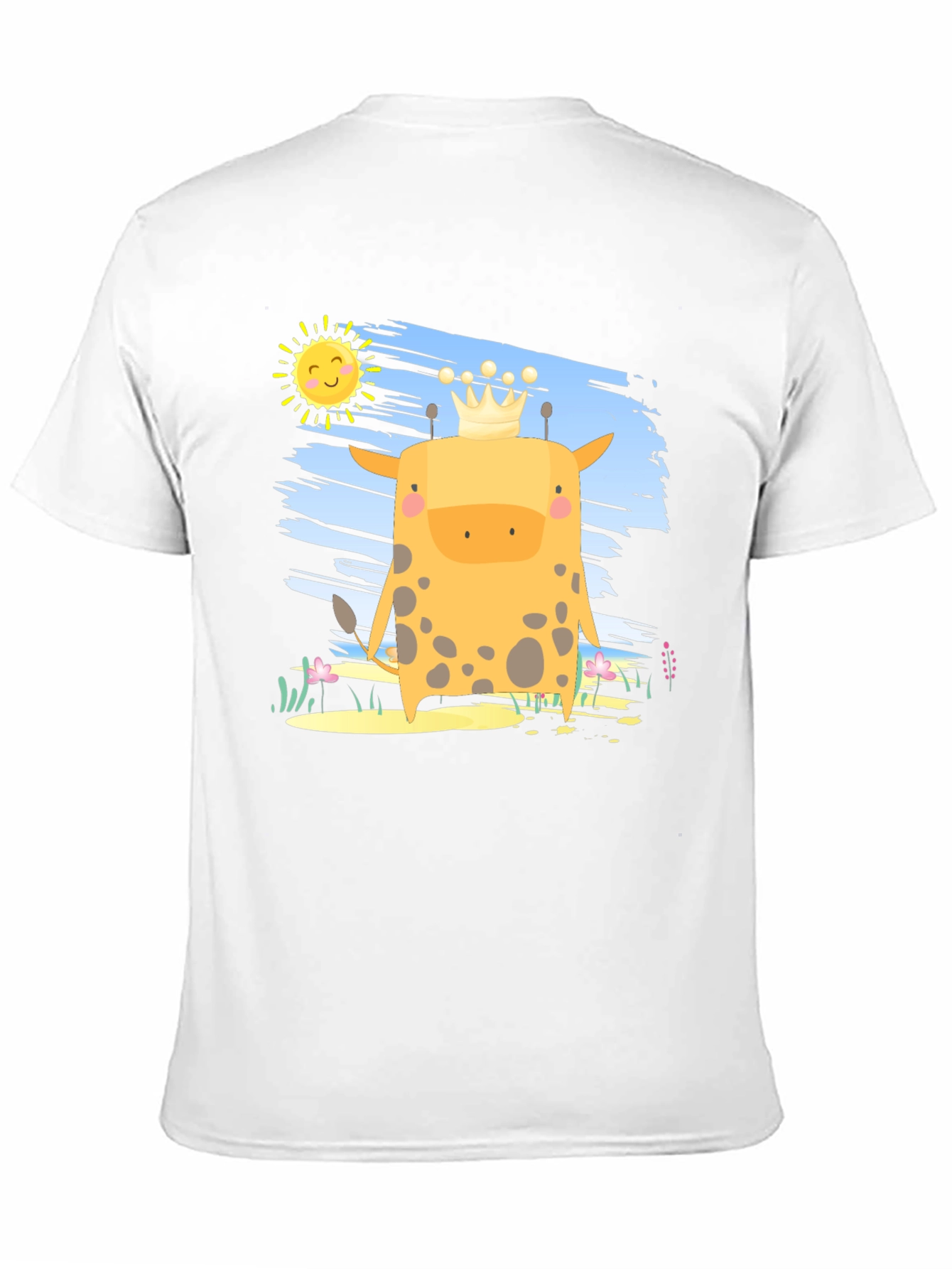 Giraffe King T-Shirt - Cute Cartoon Graphic Tee