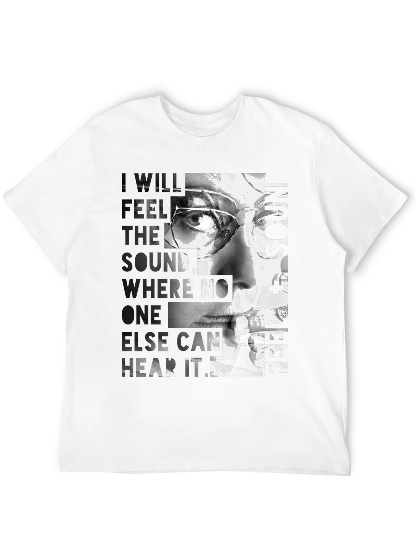Artistic Graphic T-Shirt - Feel the Sound Design