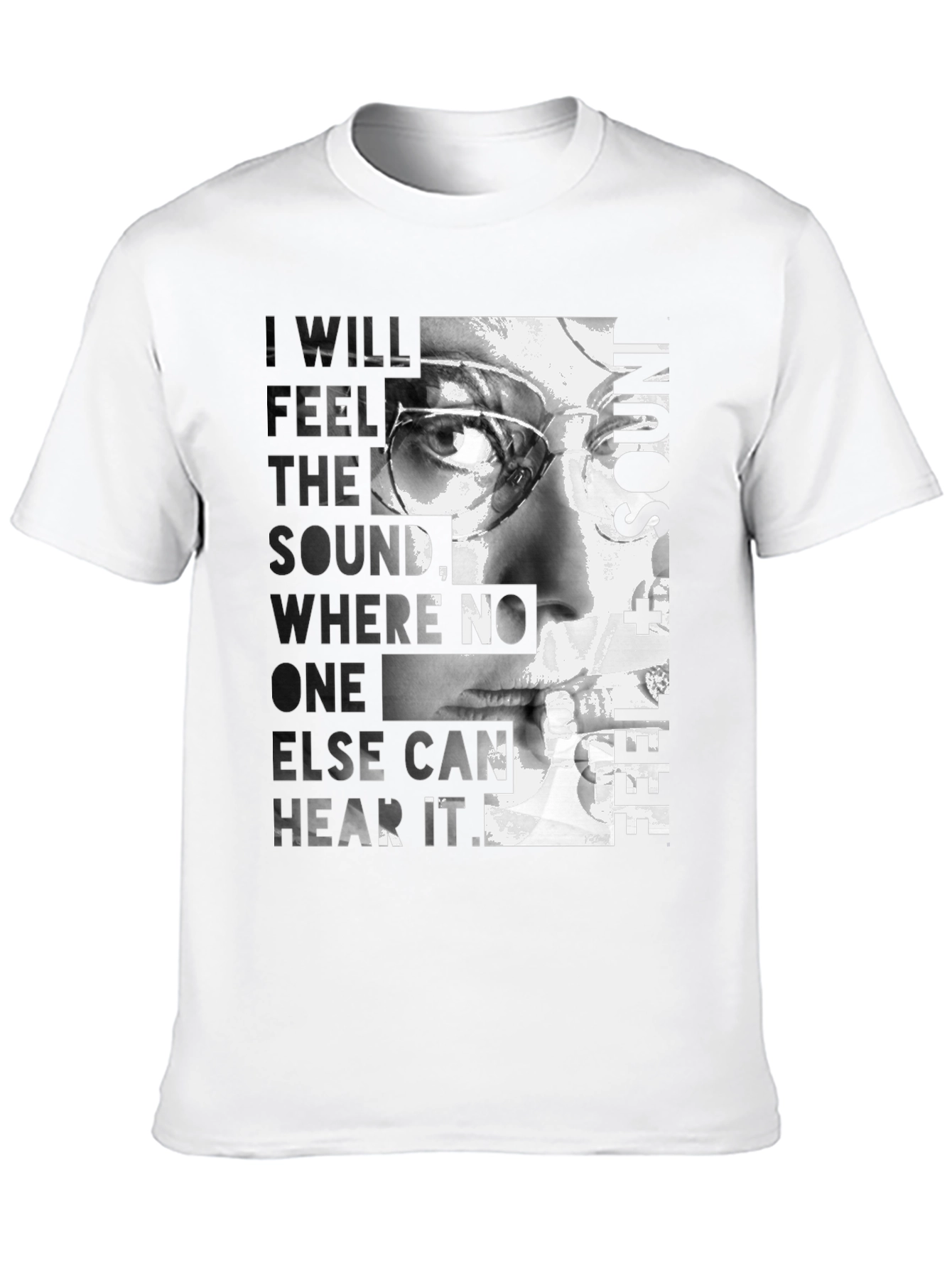 Artistic Graphic T-Shirt - Feel the Sound Design