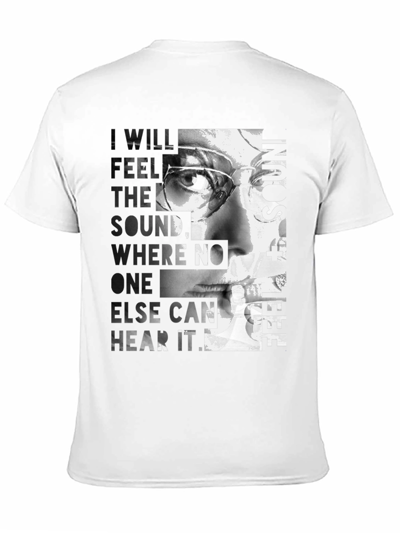 Artistic Graphic T-Shirt - Feel the Sound Design