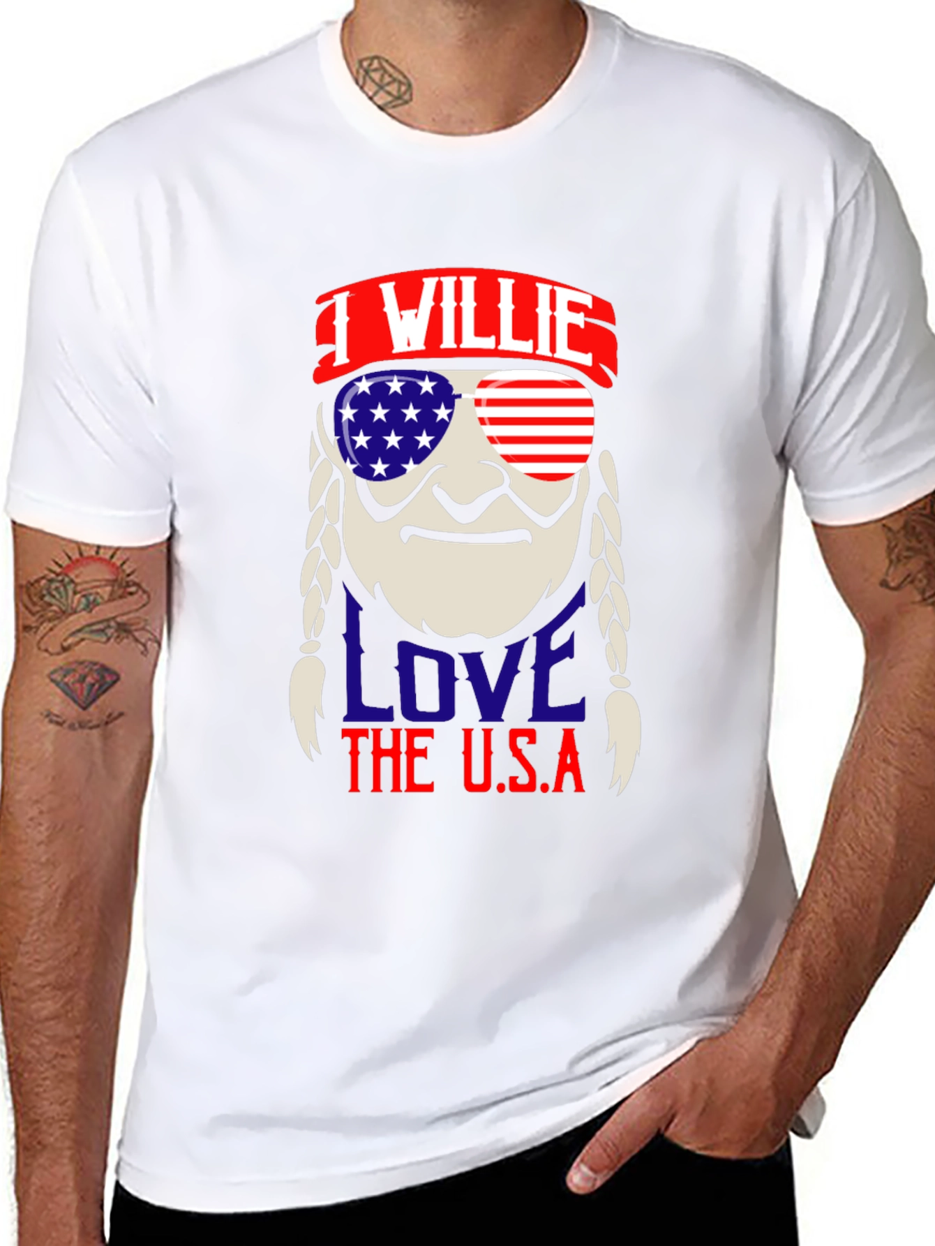 I Willie Love The U.S.A. Patriotic T-Shirt