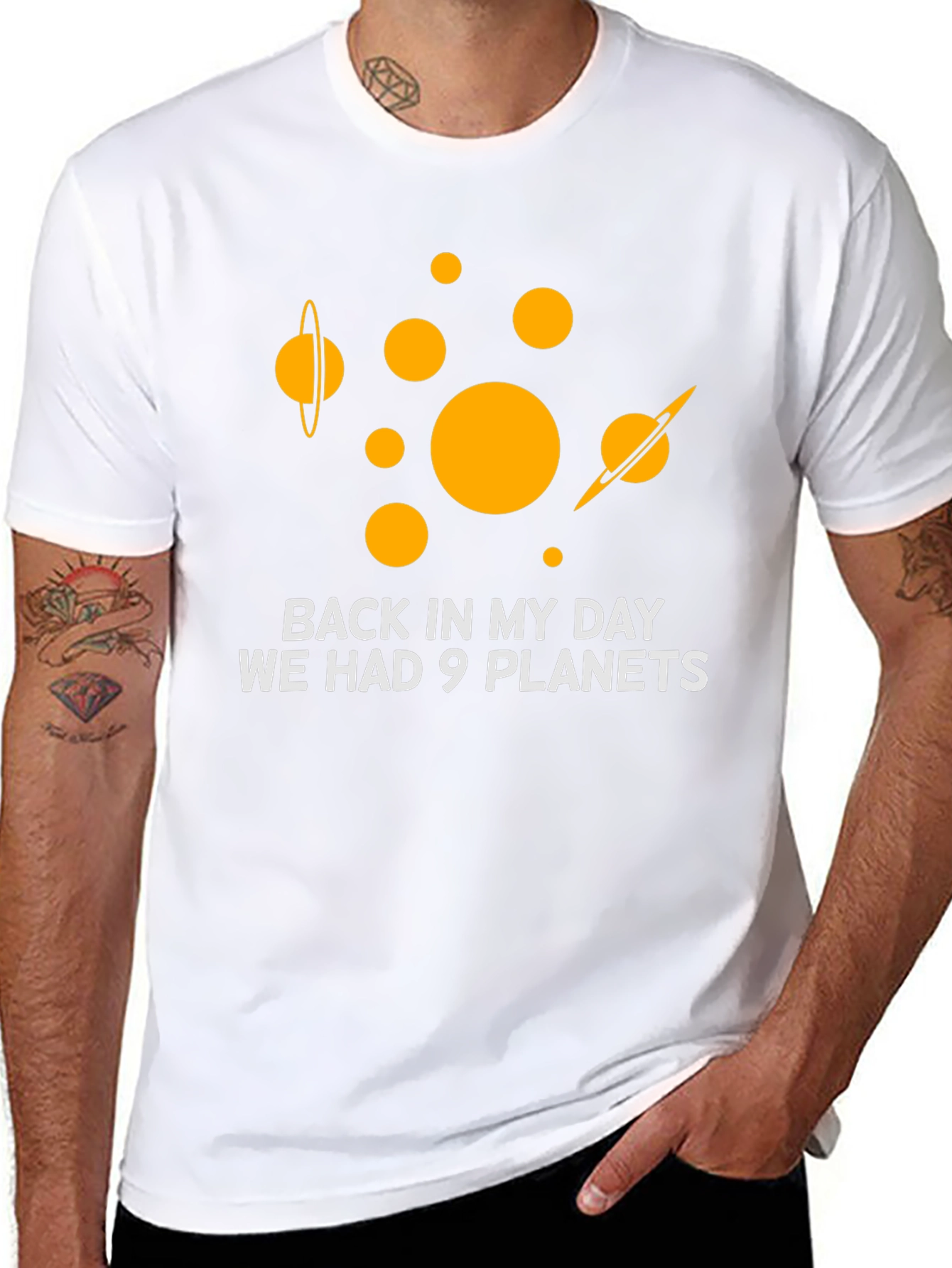 9 Planets T-Shirt: Retro Space Humor