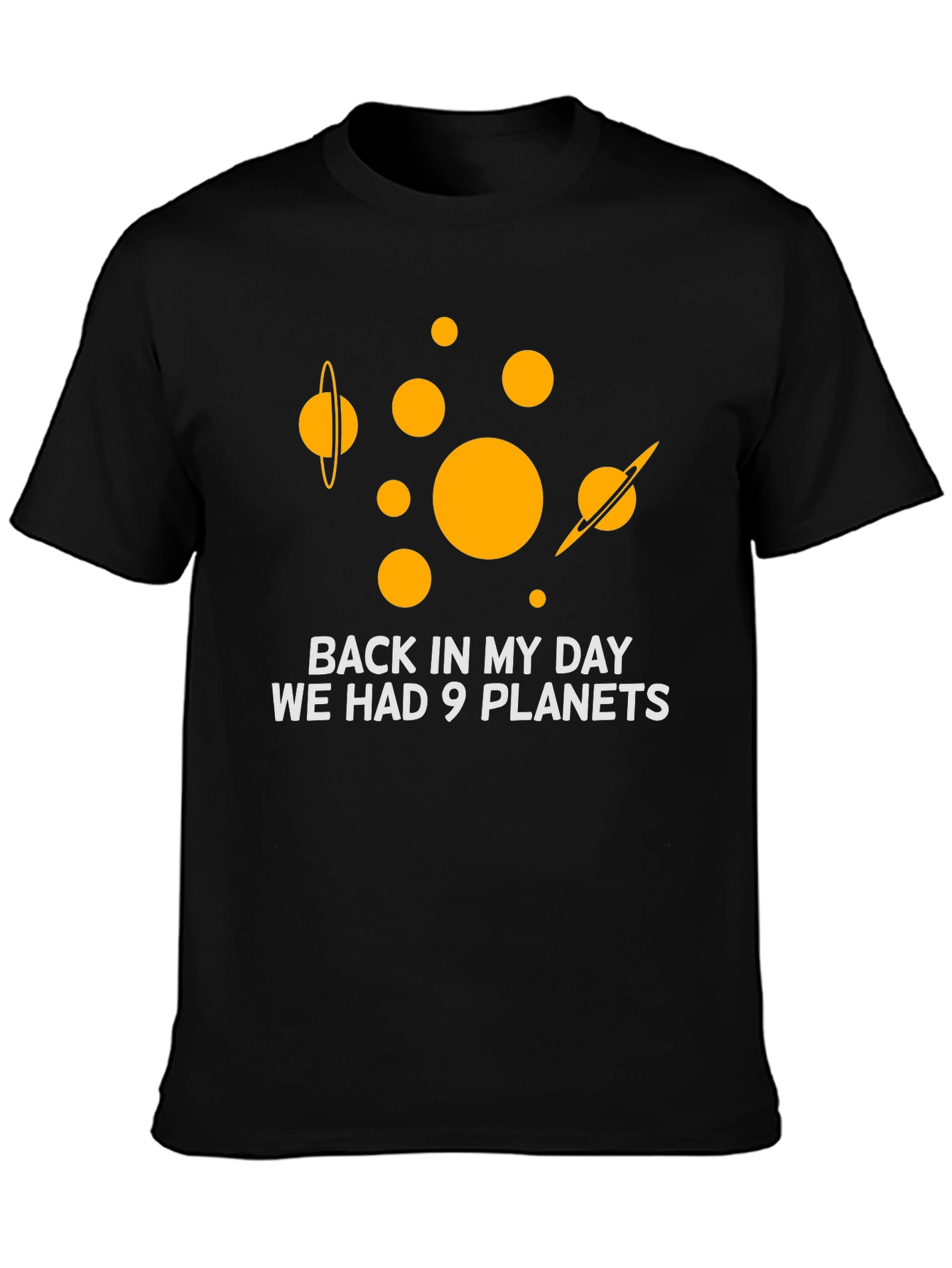 9 Planets T-Shirt: Retro Space Humor
