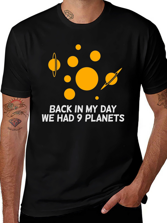 9 Planets T-Shirt: Retro Space Humor