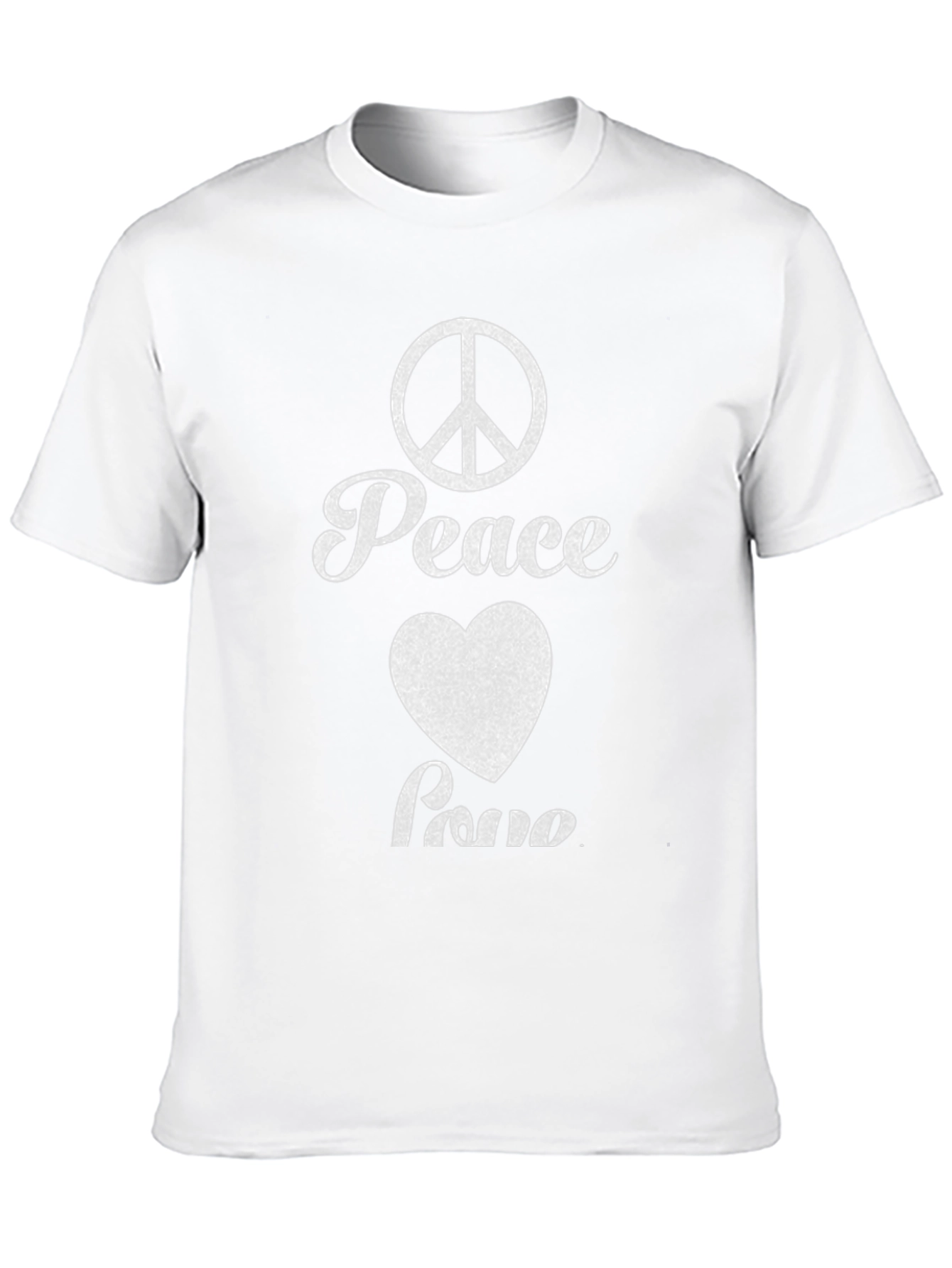 Peace Love Symbol Black T-Shirt
