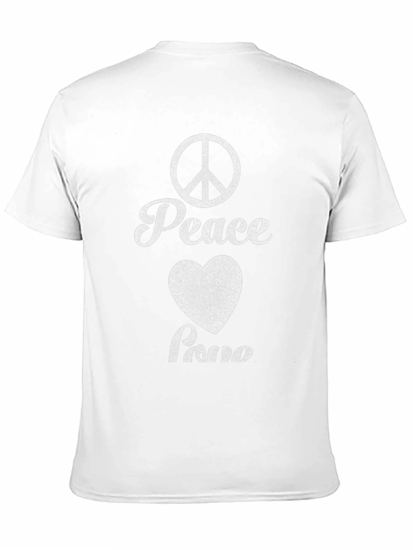Peace Love Symbol Black T-Shirt