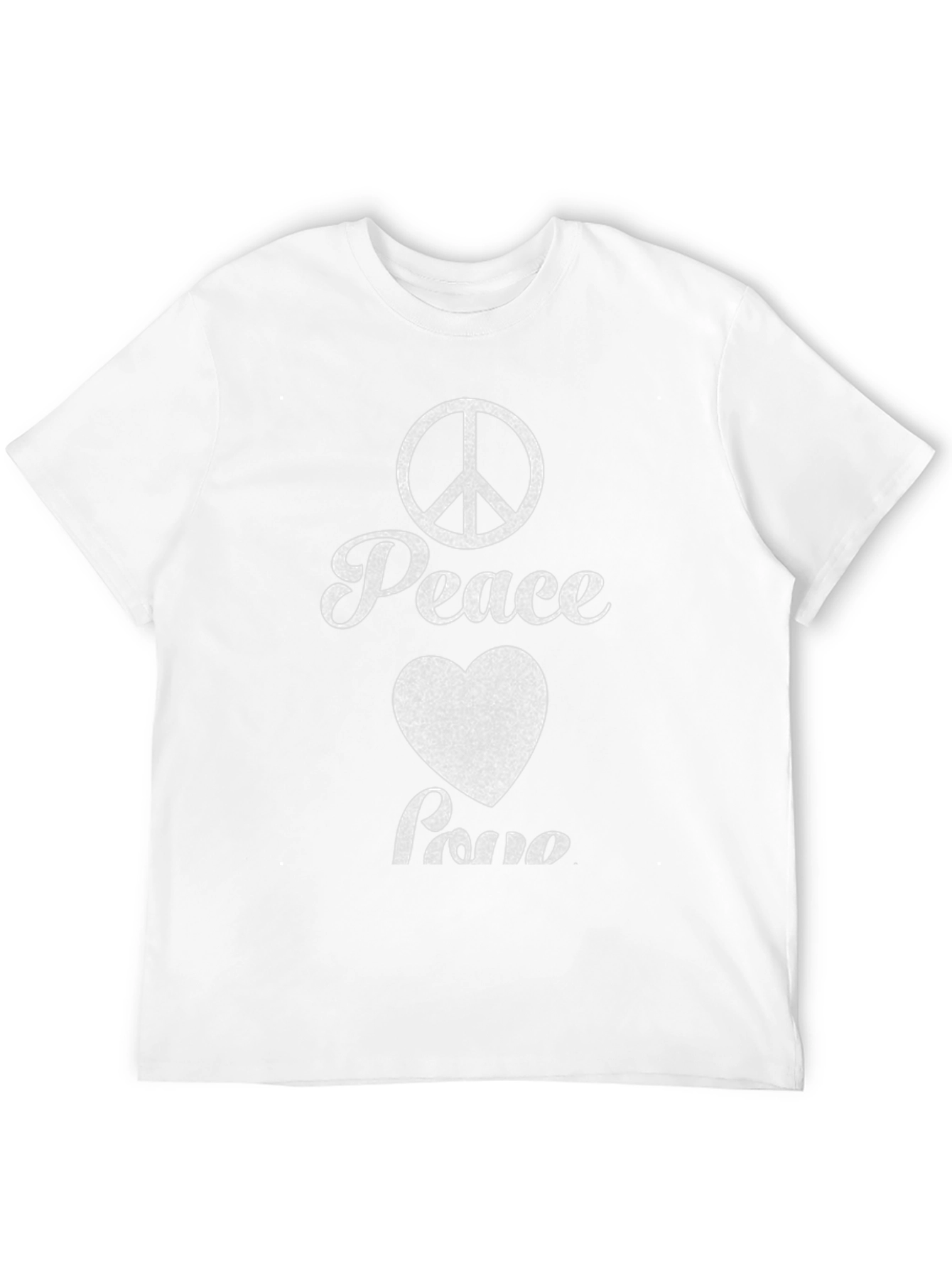 Peace Love Symbol Black T-Shirt
