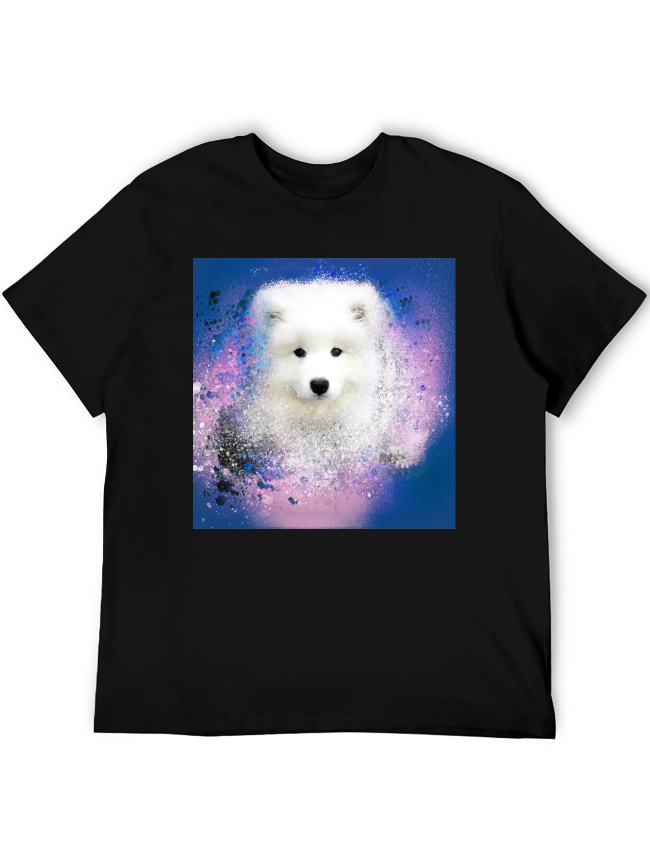 Dog Graphic Print Black T-Shirt