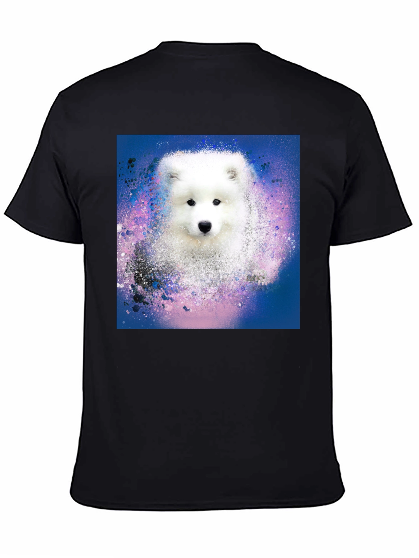Dog Graphic Print Black T-Shirt