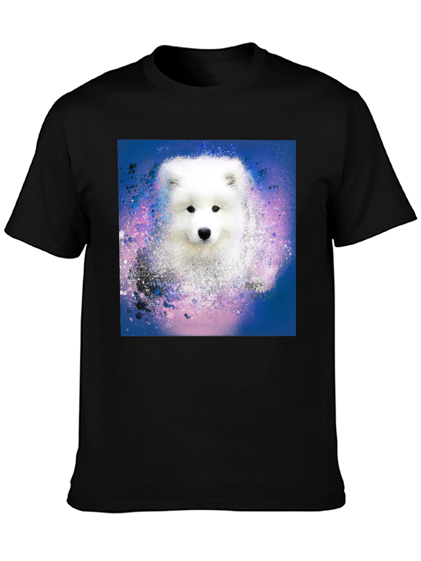 Dog Graphic Print Black T-Shirt