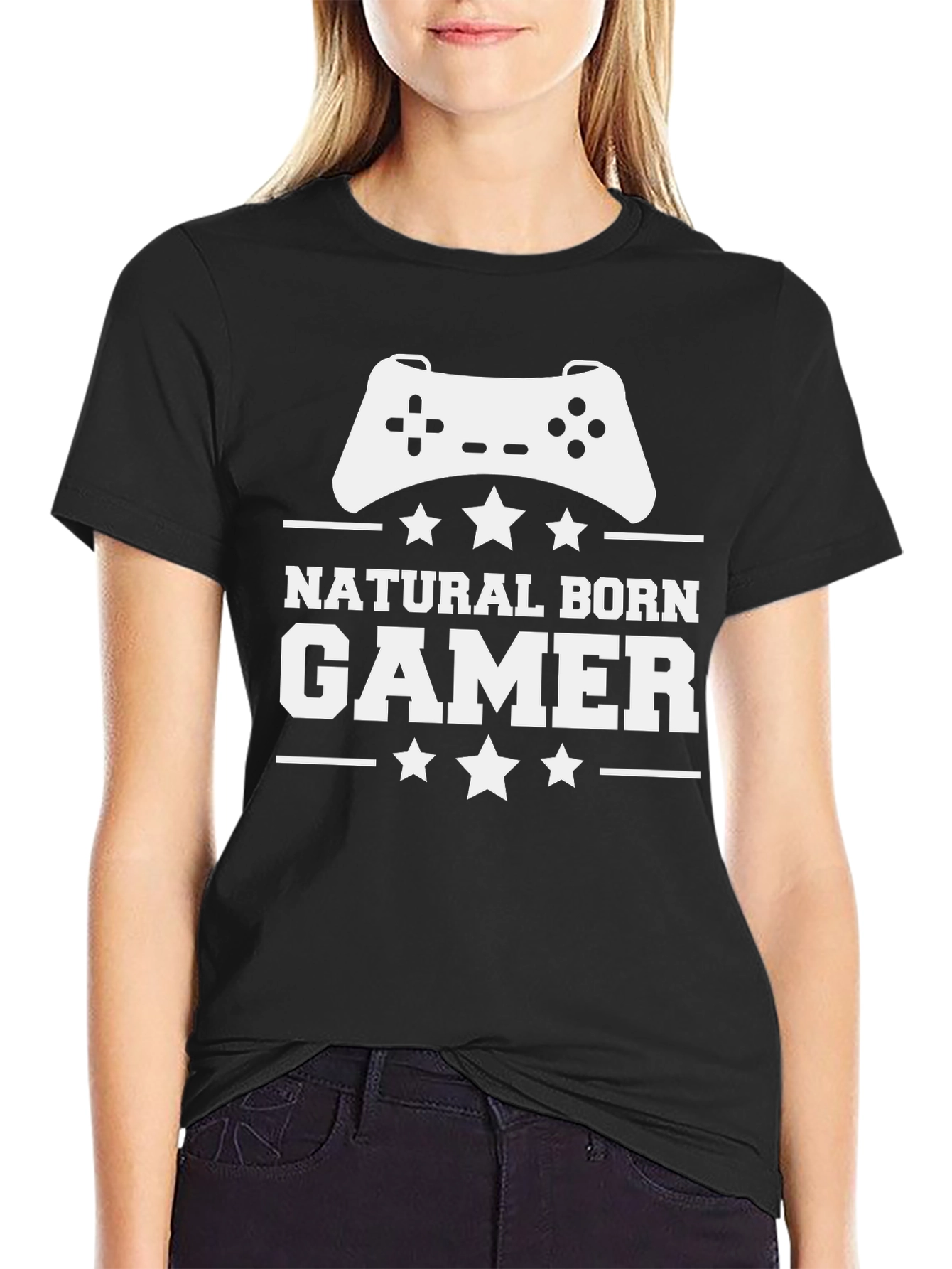 Natural Born Gamer Black T-Shirt