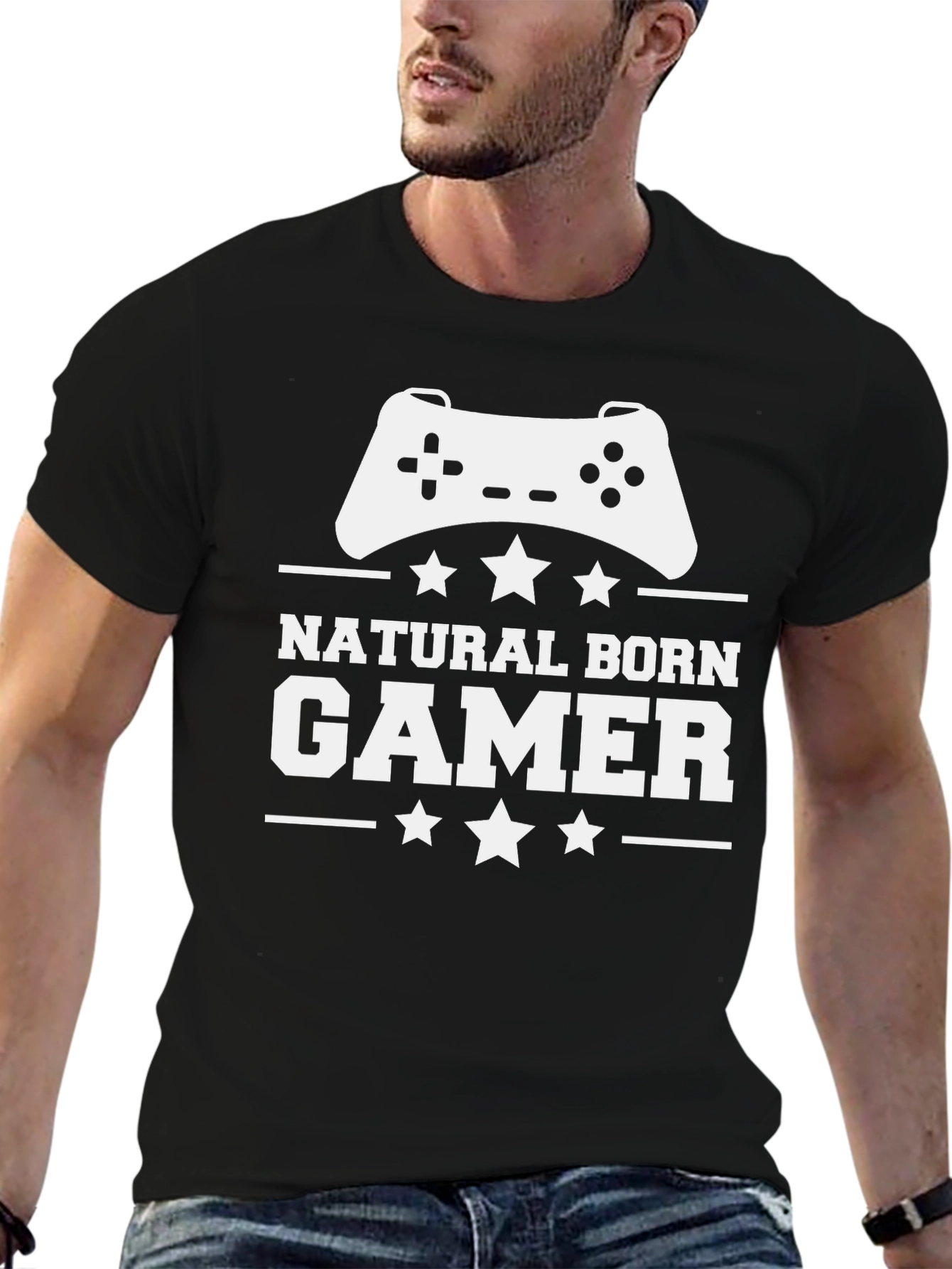 Natural Born Gamer Black T-Shirt