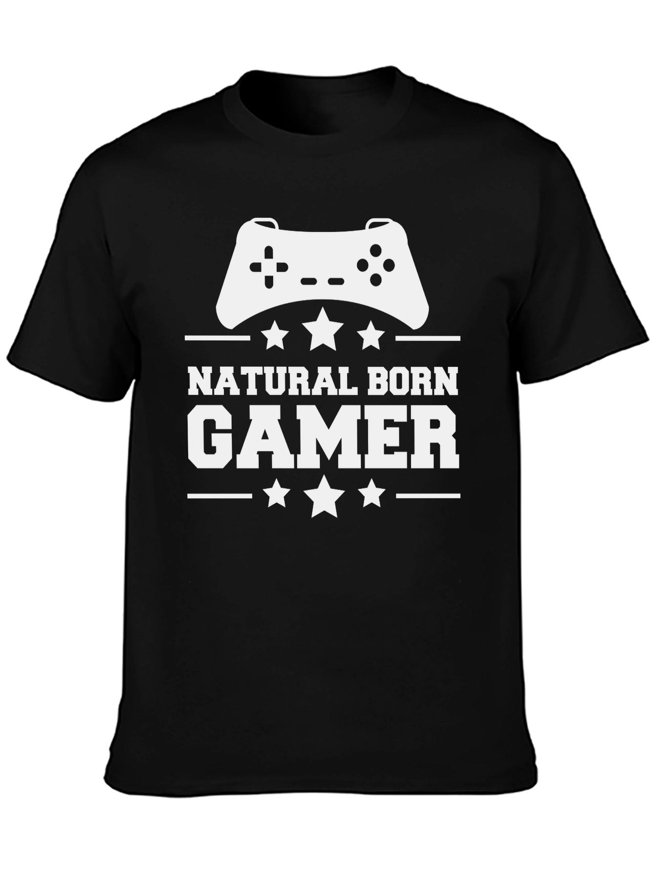 Natural Born Gamer Black T-Shirt
