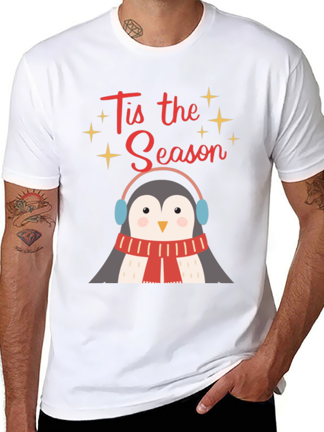 Tis the Season Penguin Graphic Tee