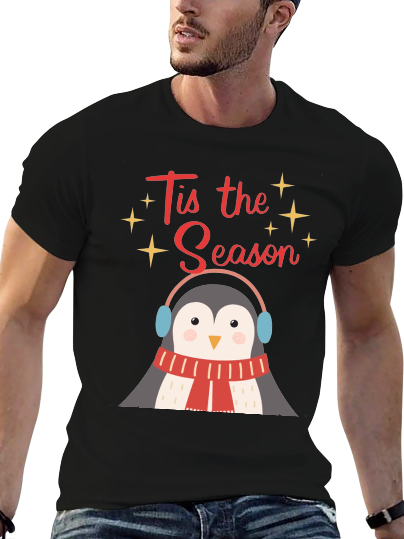 Tis the Season Penguin Graphic Tee