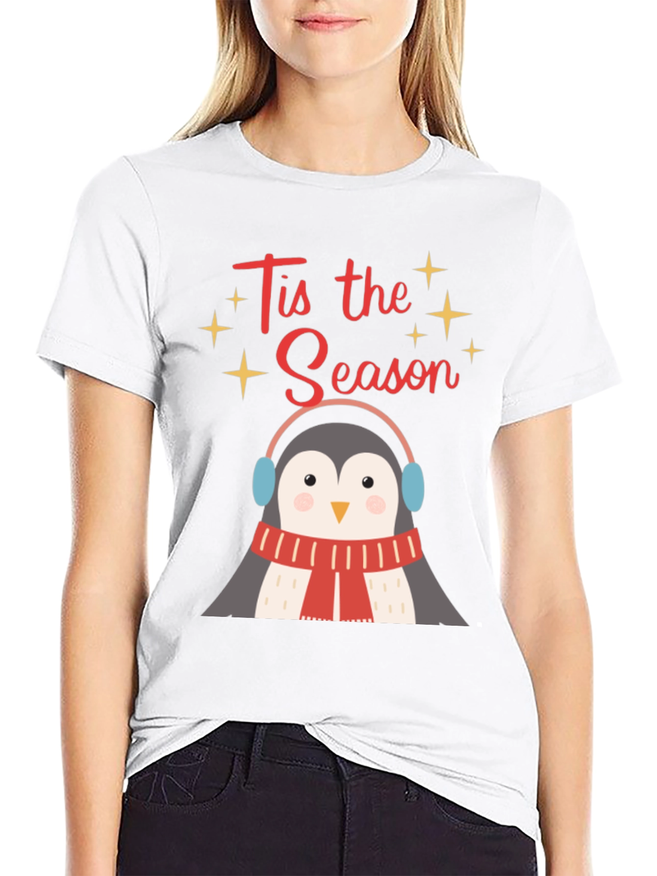 Tis the Season Penguin Graphic Tee