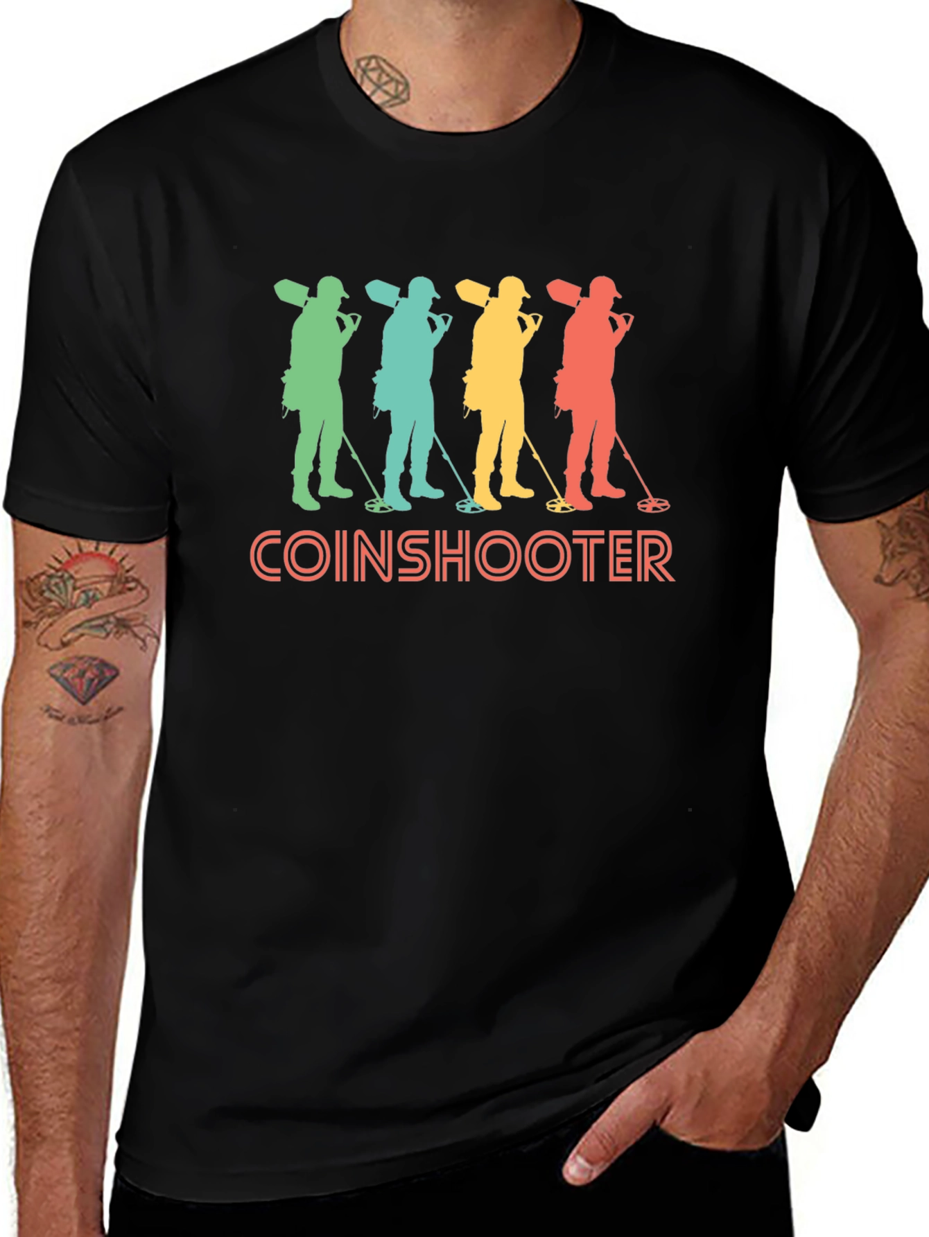 Retro Coinshooter Graphic T-Shirt - Metal Detecting Tee