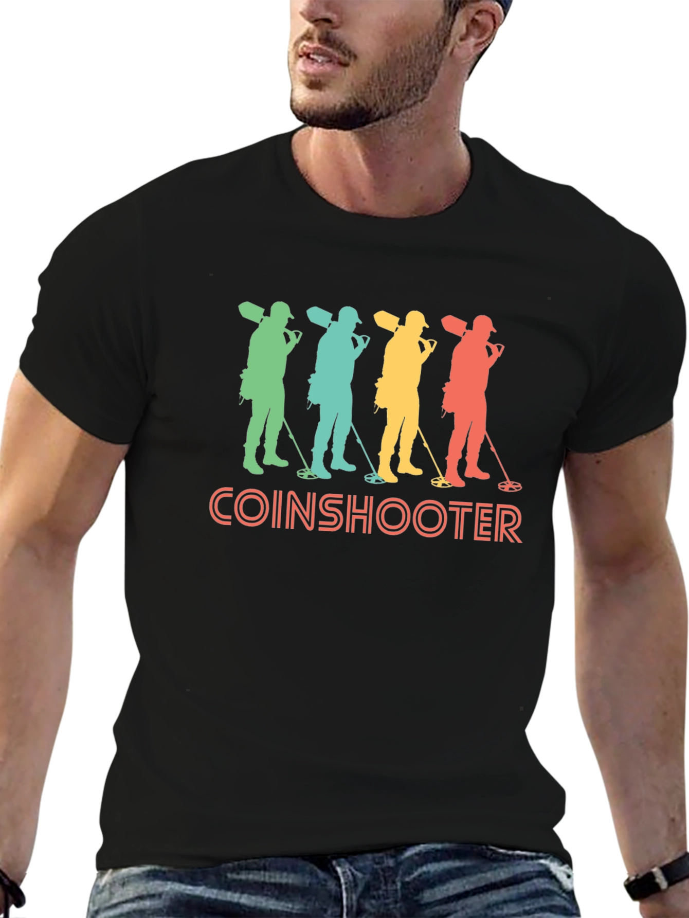 Retro Coinshooter Graphic T-Shirt - Metal Detecting Tee