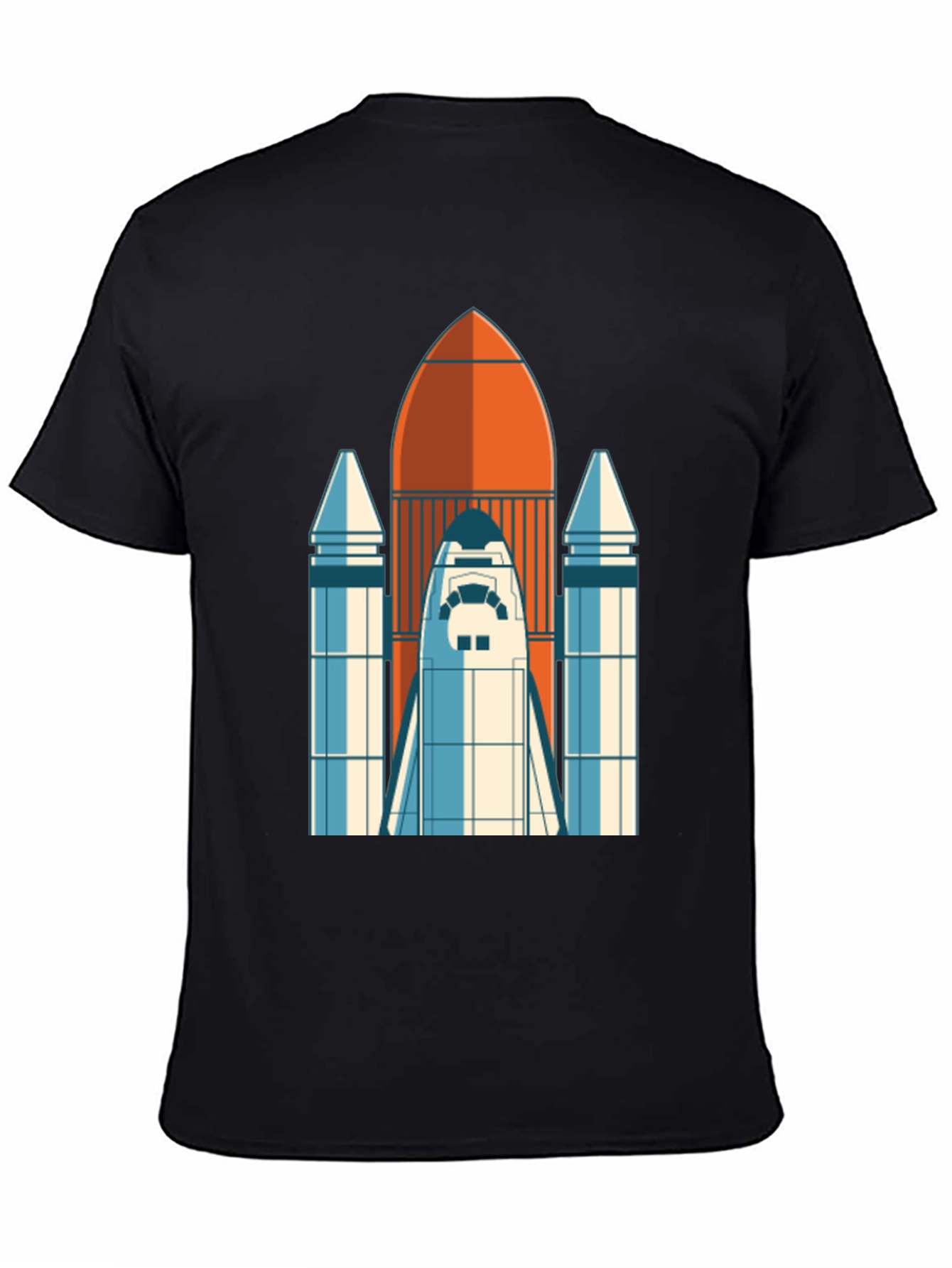 Retro Rocket Graphic Tee - Space Shuttle T-Shirt