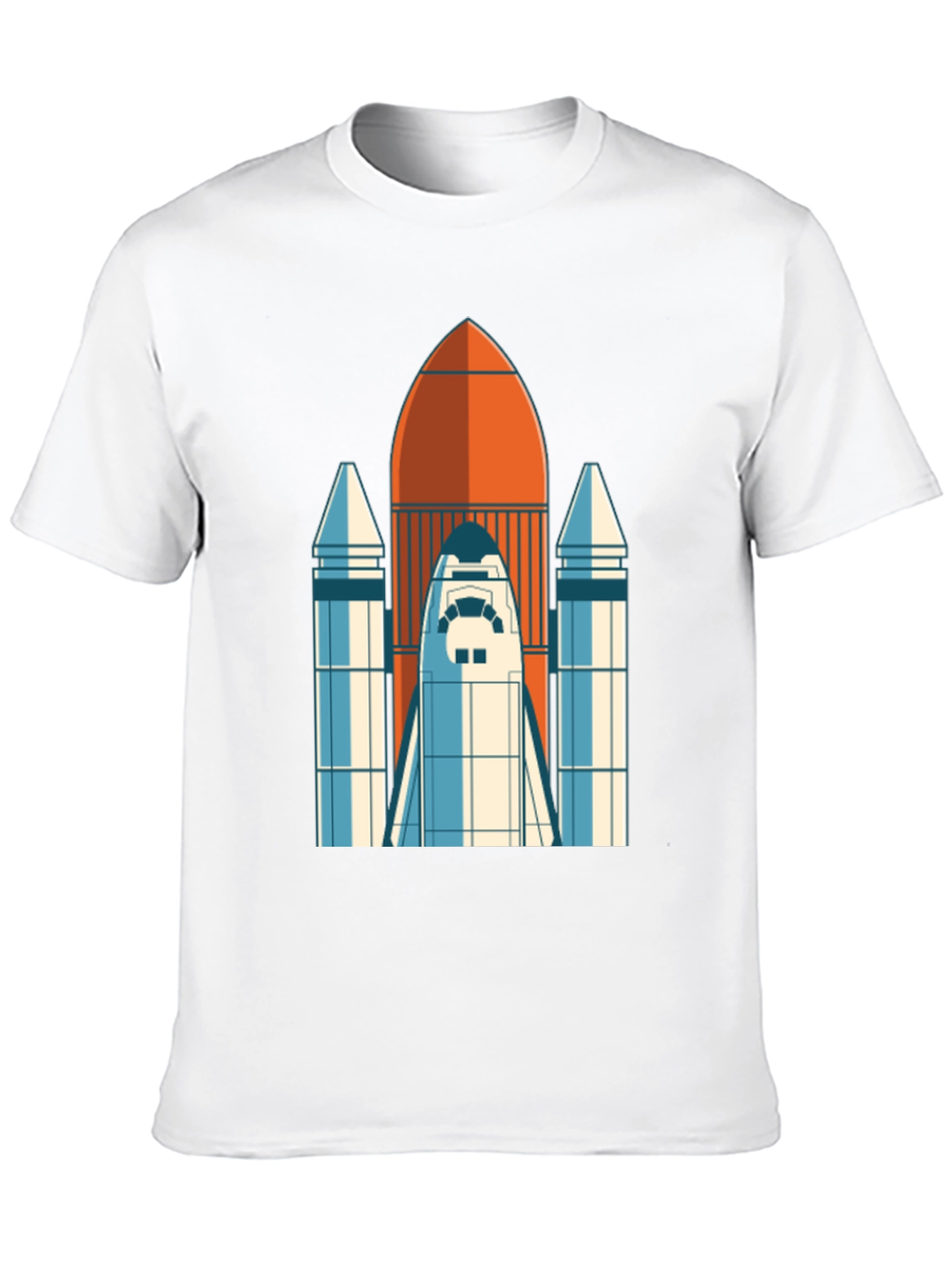 Retro Rocket Graphic Tee - Space Shuttle T-Shirt