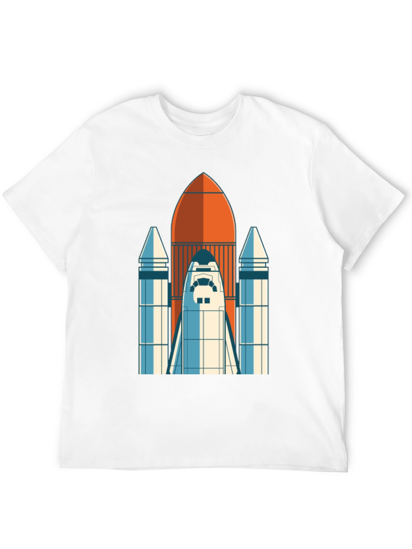 Retro Rocket Graphic Tee - Space Shuttle T-Shirt