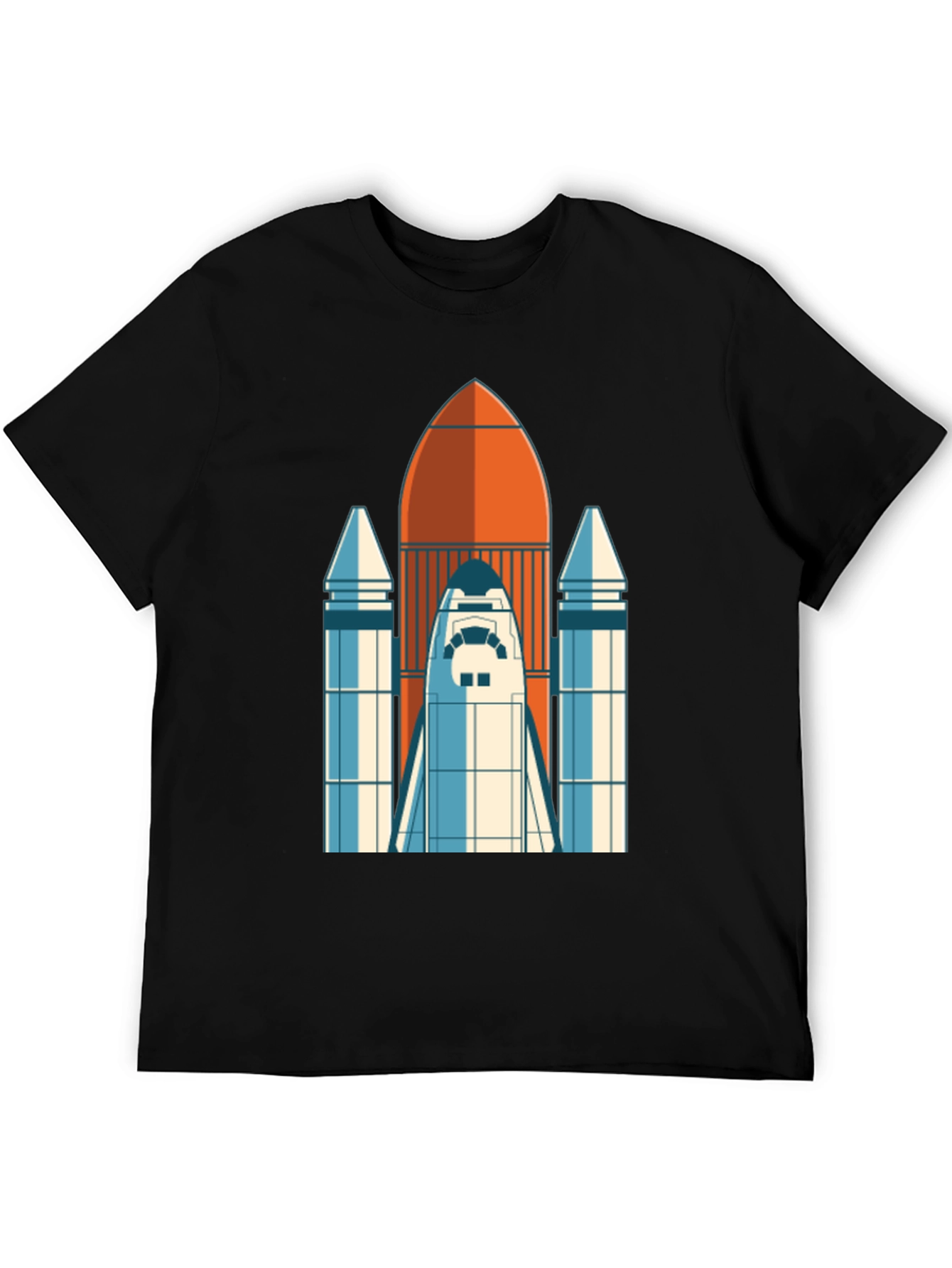 Retro Rocket Graphic Tee - Space Shuttle T-Shirt