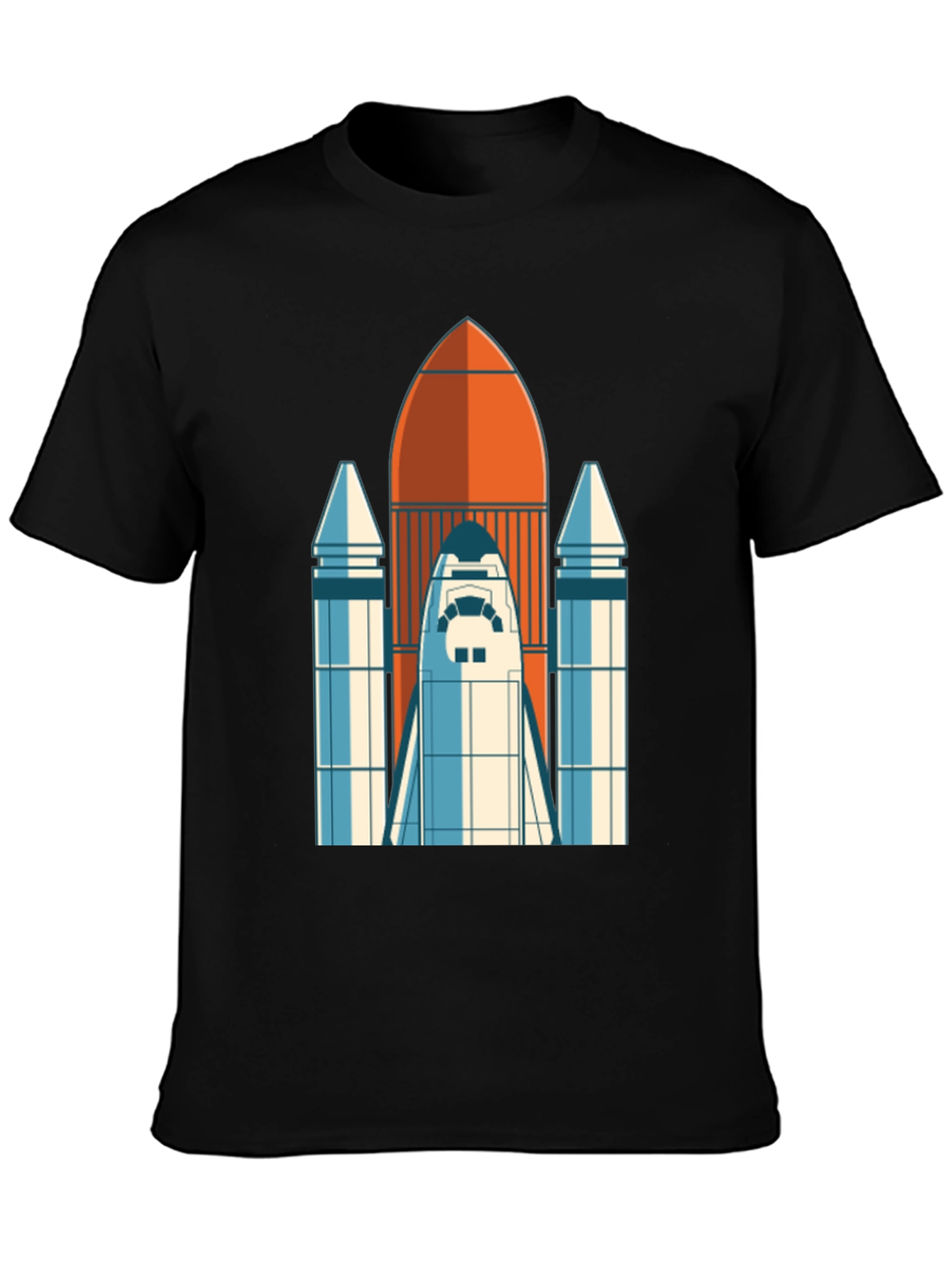 Retro Rocket Graphic Tee - Space Shuttle T-Shirt