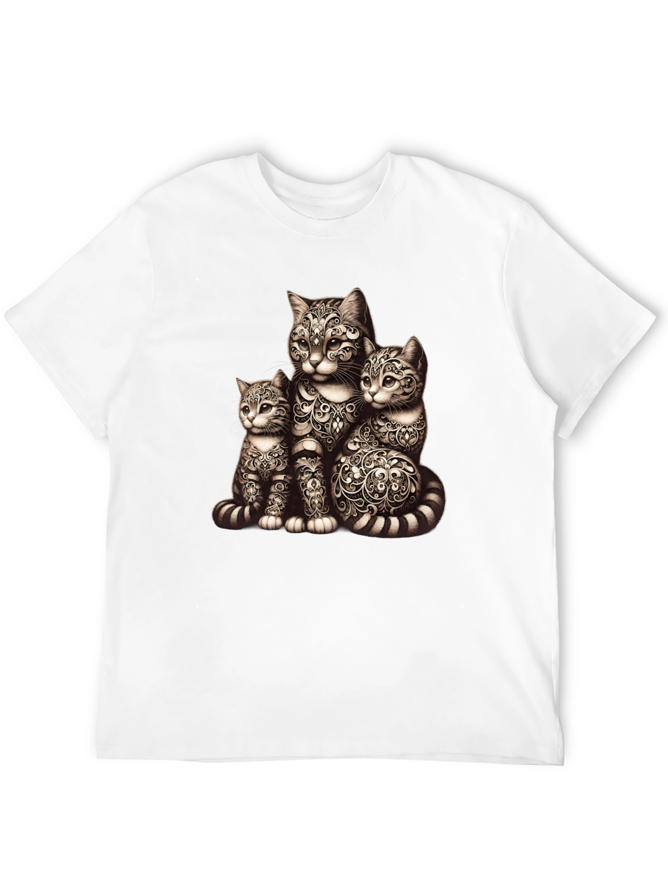Ornamental Cat Family Graphic Tee