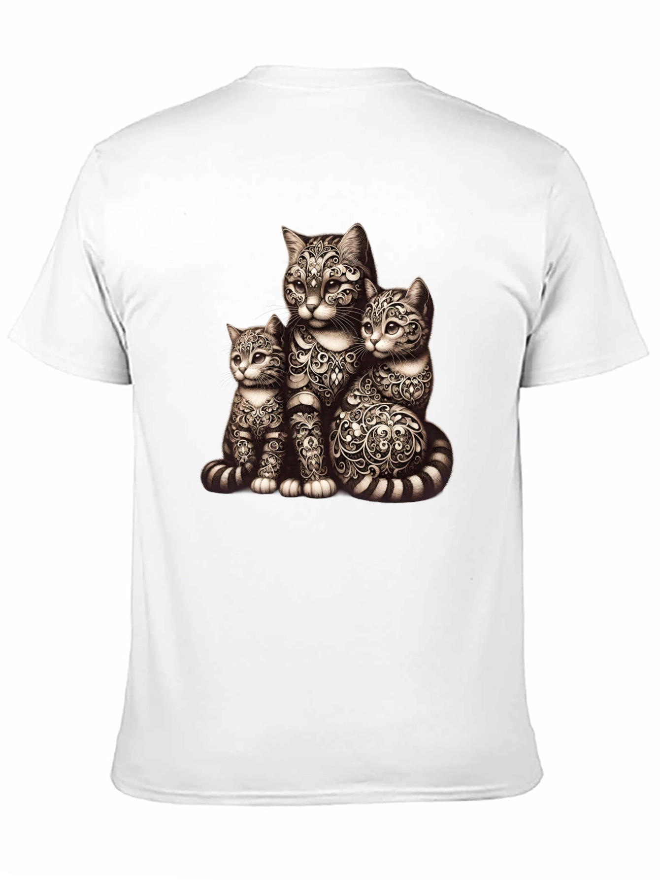 Ornamental Cat Family Graphic Tee
