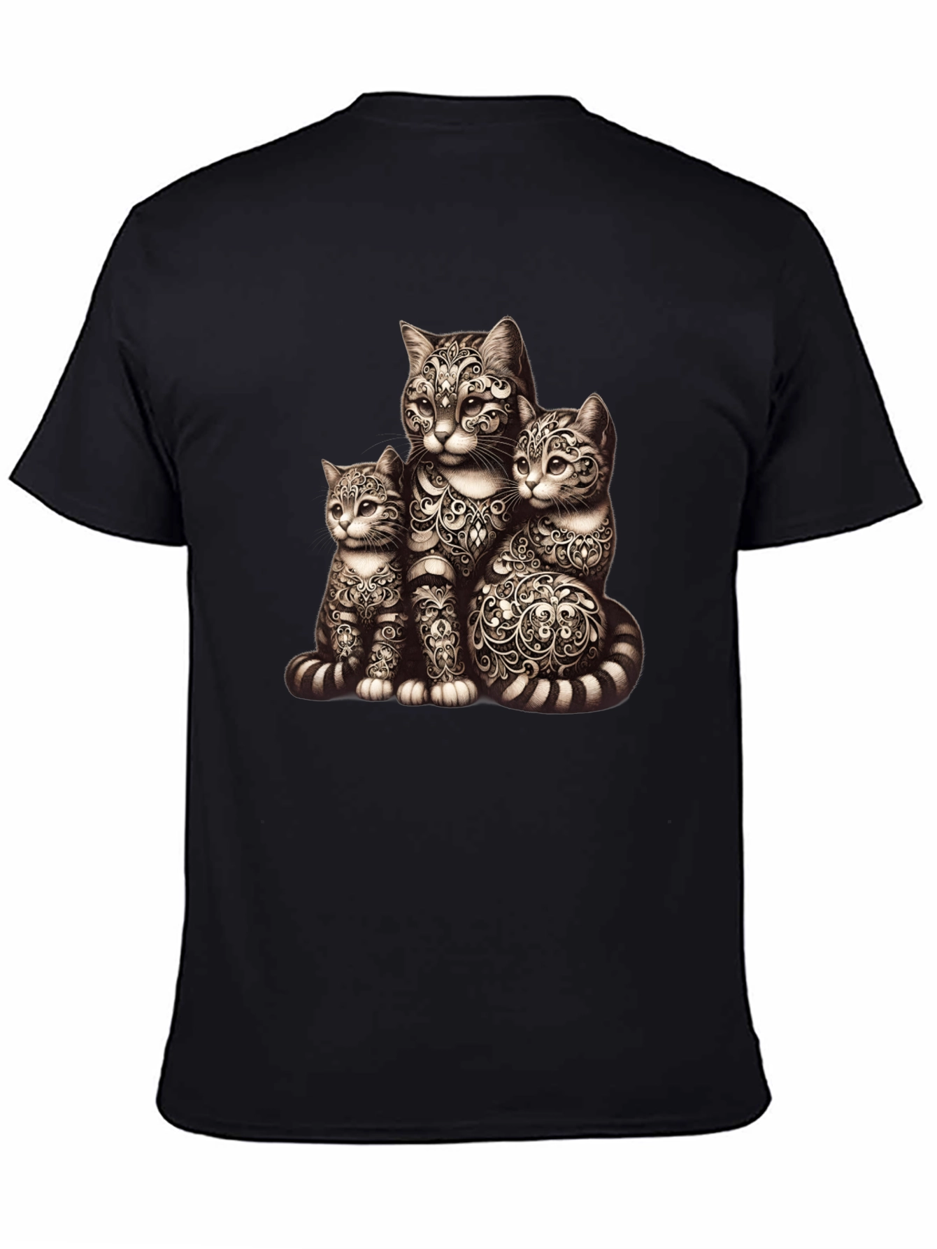 Ornamental Cat Family Graphic Tee