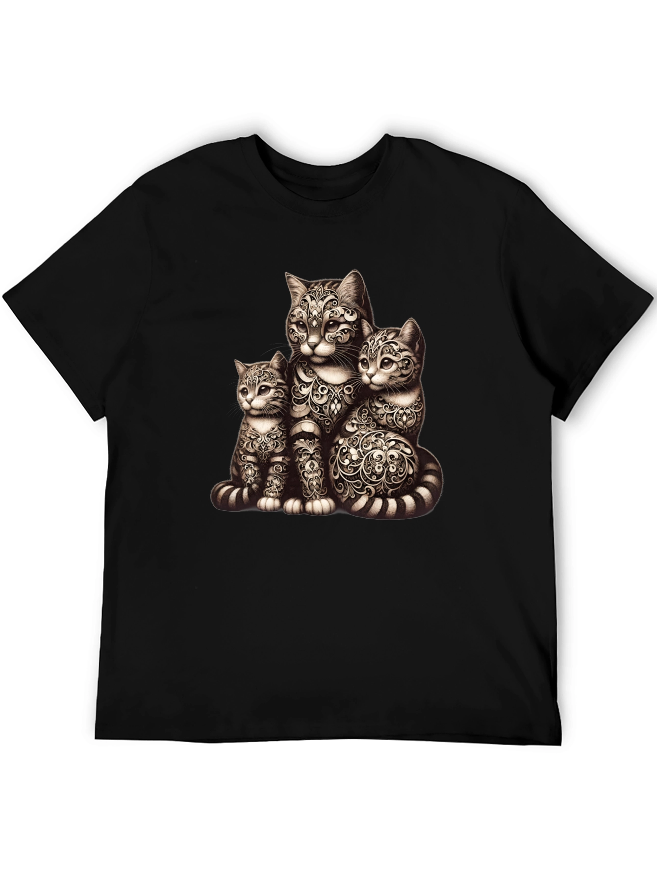 Ornamental Cat Family Graphic Tee