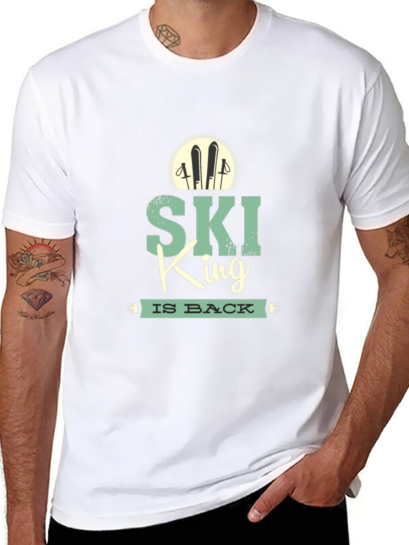 Ski King T-Shirt: Retro Winter Sports Tee