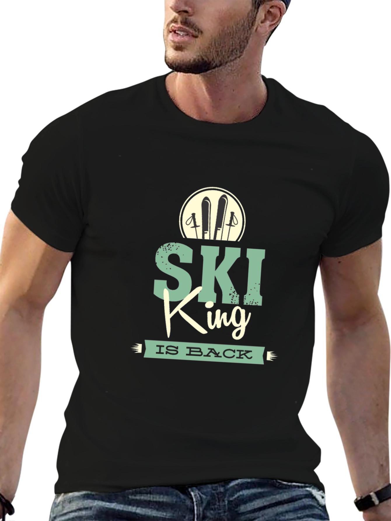 Ski King T-Shirt: Retro Winter Sports Tee