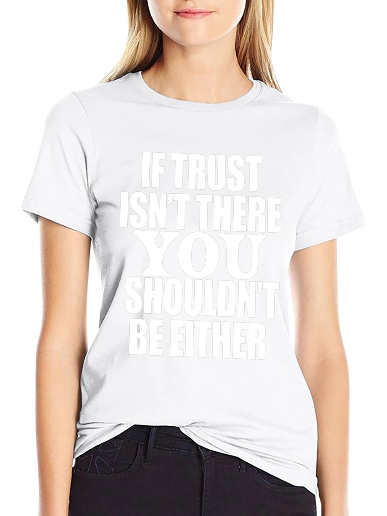 Trust Quote Black T-Shirt for Men