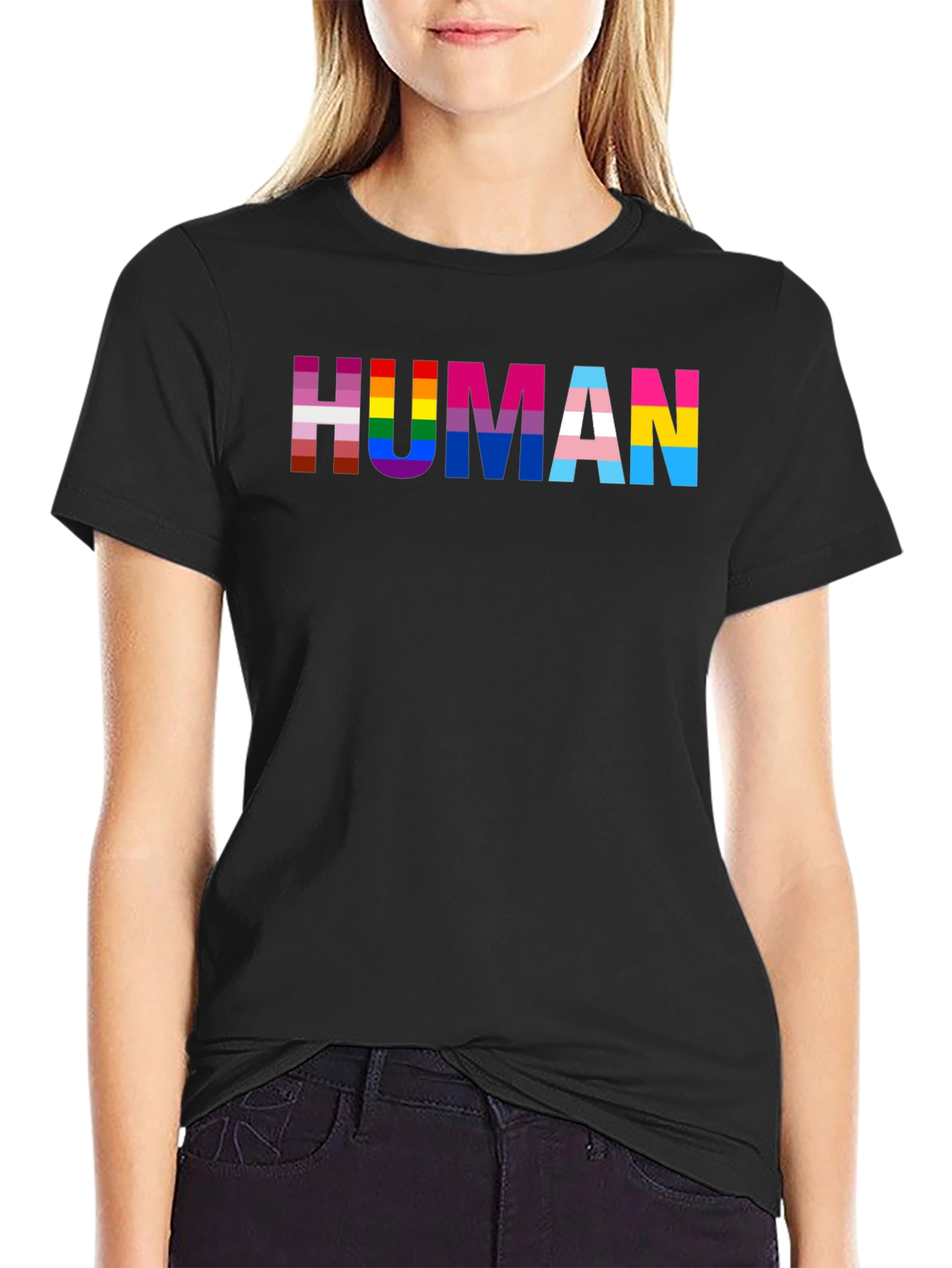 LGBTQ+ Pride HUMAN Graphic T-Shirt