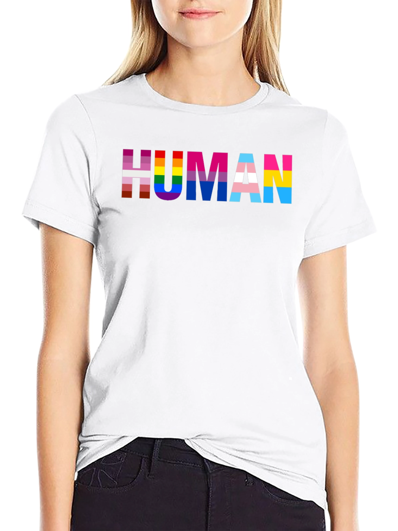 LGBTQ+ Pride HUMAN Graphic T-Shirt