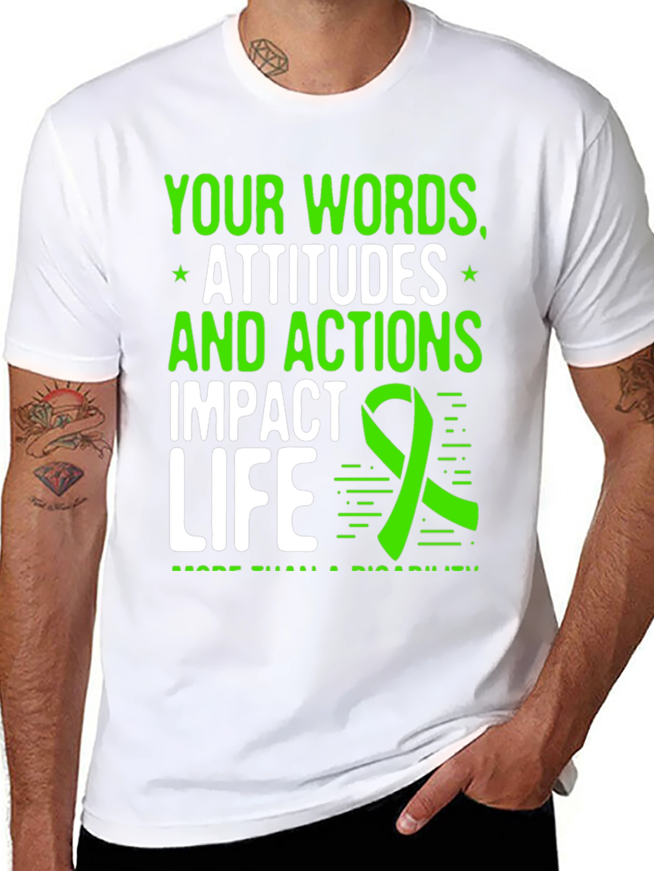 Words Attitudes Actions Impact Life Awareness T-Shirt