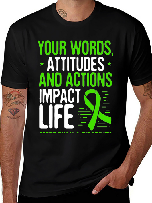 Words Attitudes Actions Impact Life Awareness T-Shirt