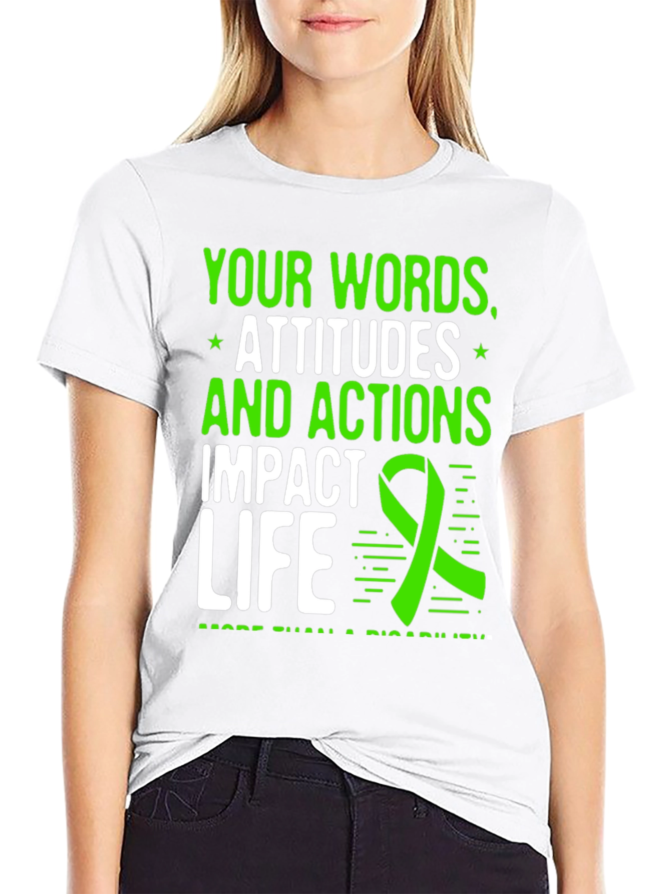 Words Attitudes Actions Impact Life Awareness T-Shirt