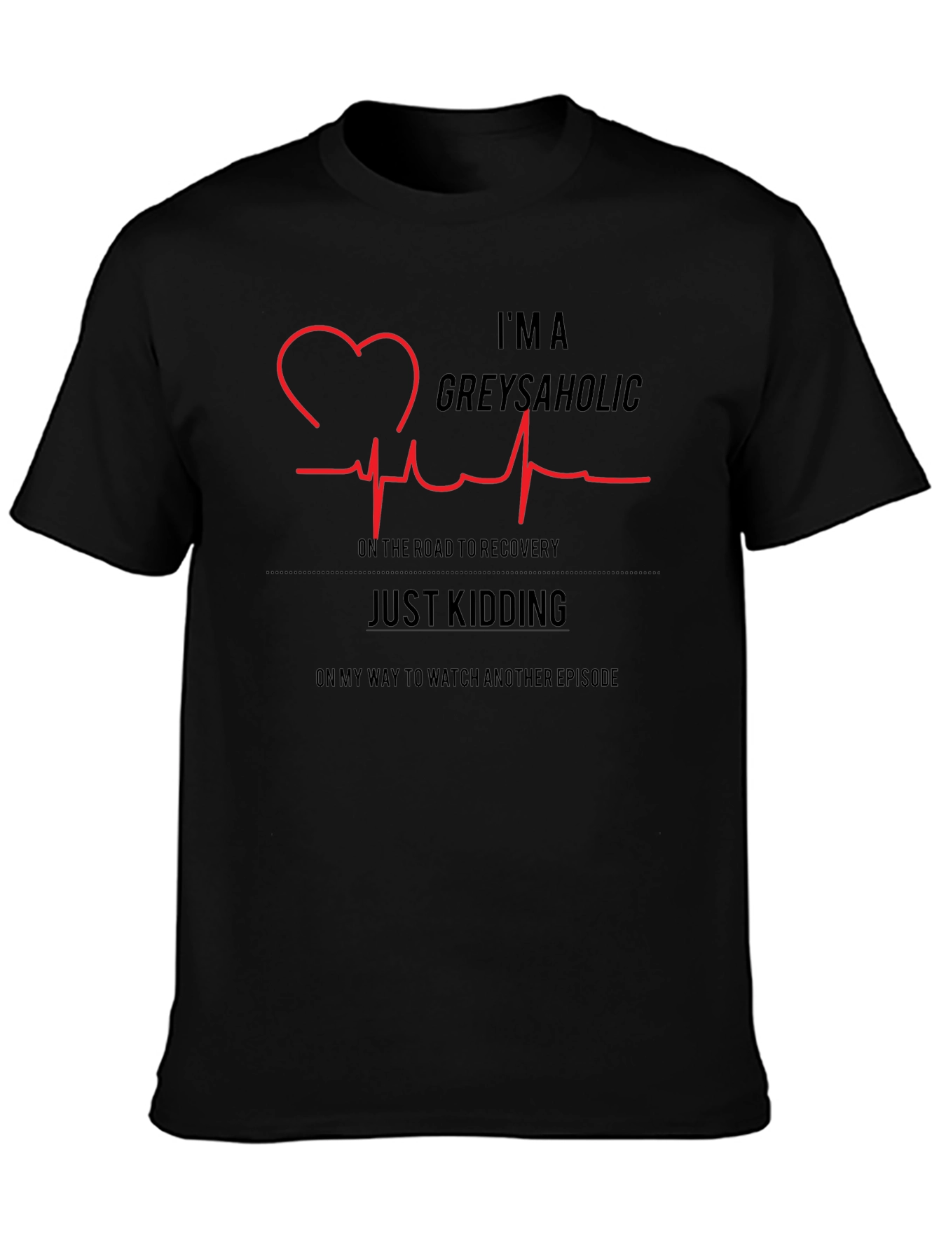 Greys Anatomy Fan T-Shirt - Greysaholic Heartbeat Tee