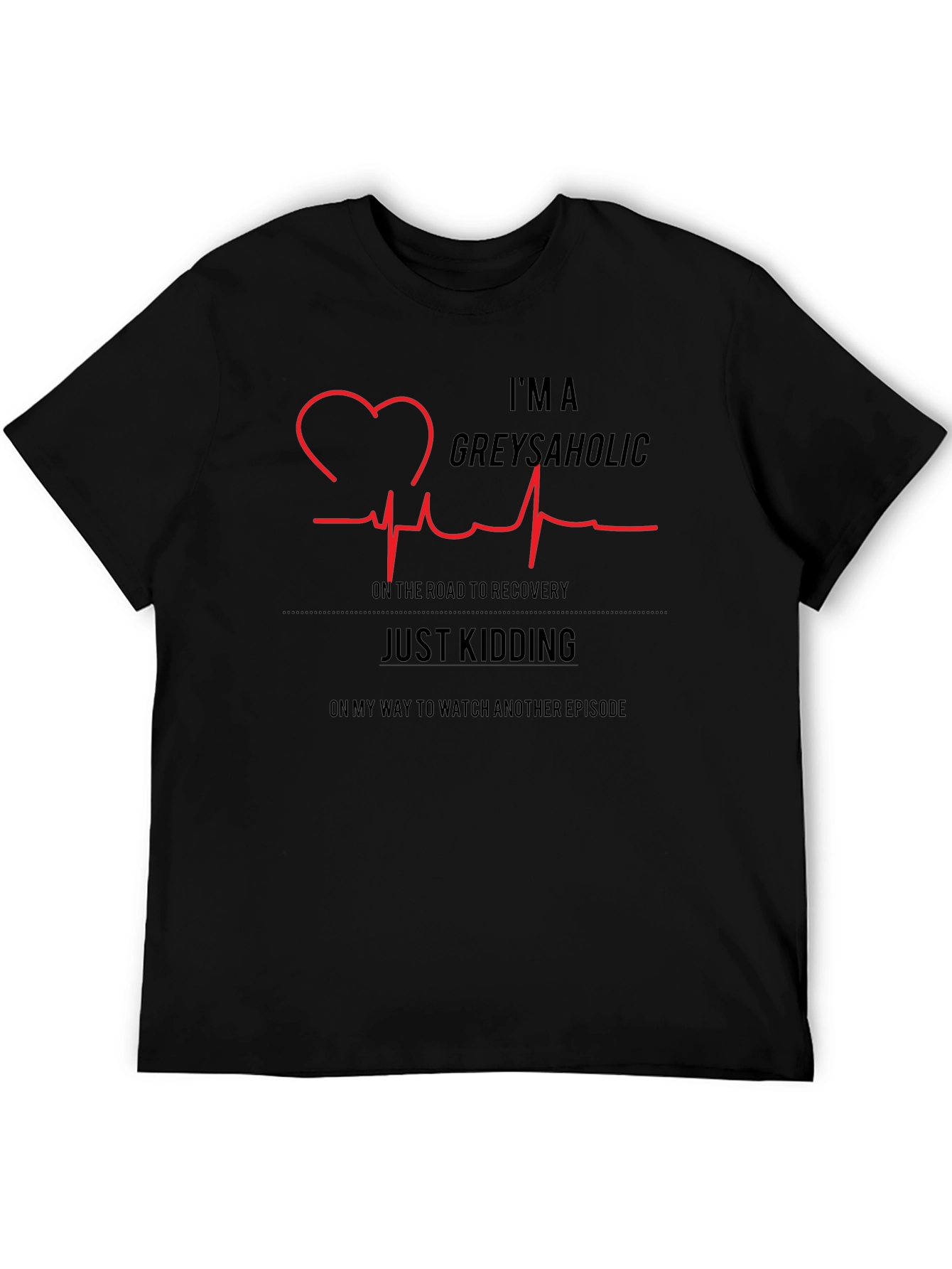 Greys Anatomy Fan T-Shirt - Greysaholic Heartbeat Tee