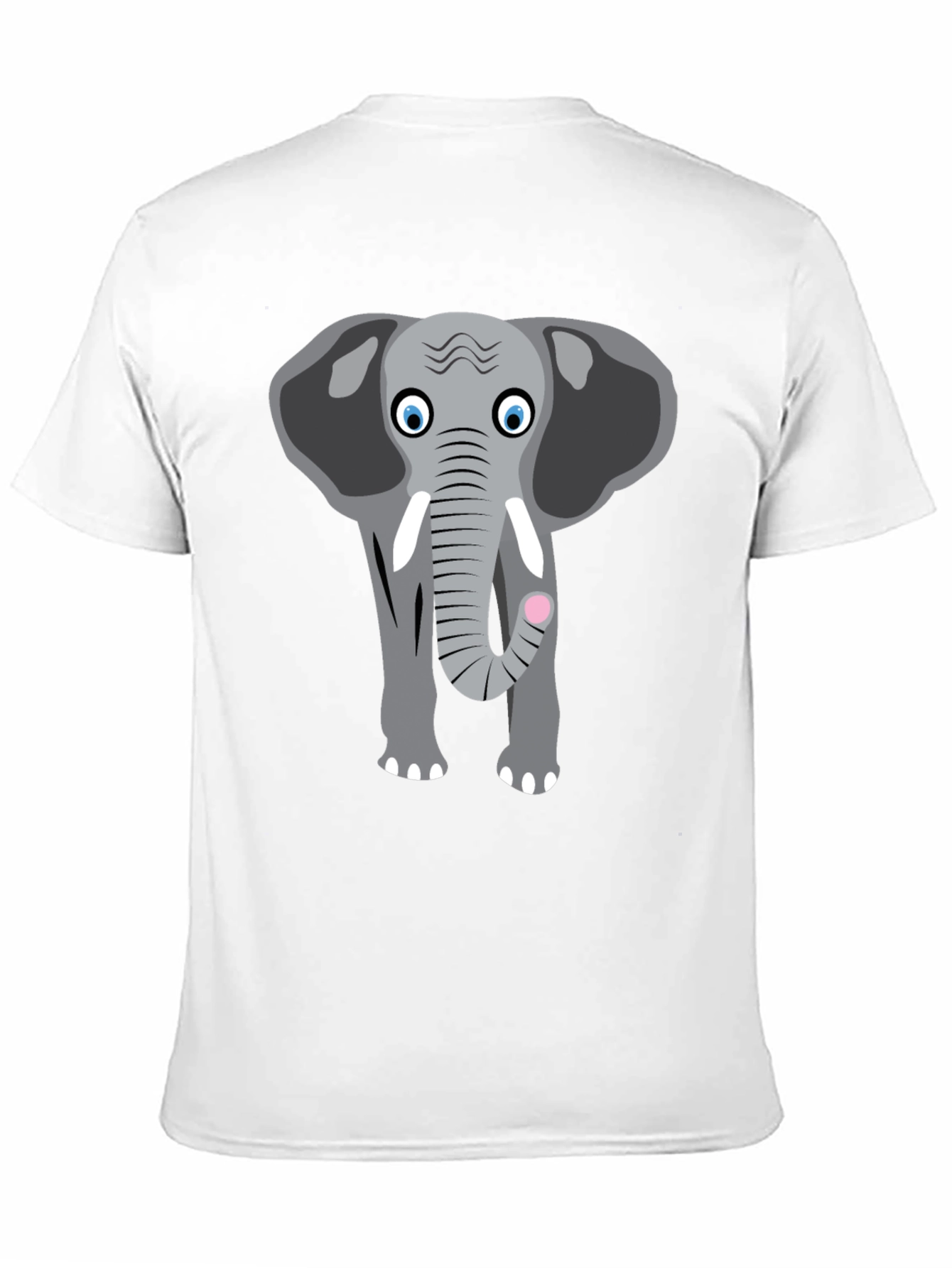 Elephant Graphic Tee - Cute Animal Design Black T-Shirt
