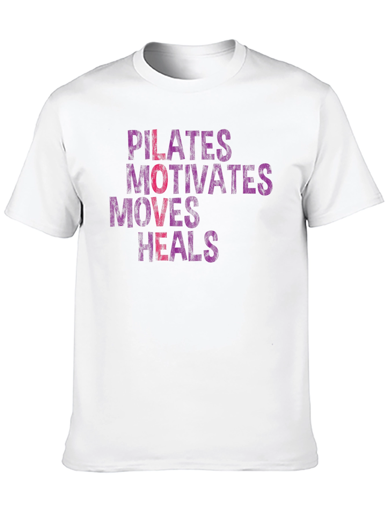 Pilates Motivates Moves Heals Graphic Tee