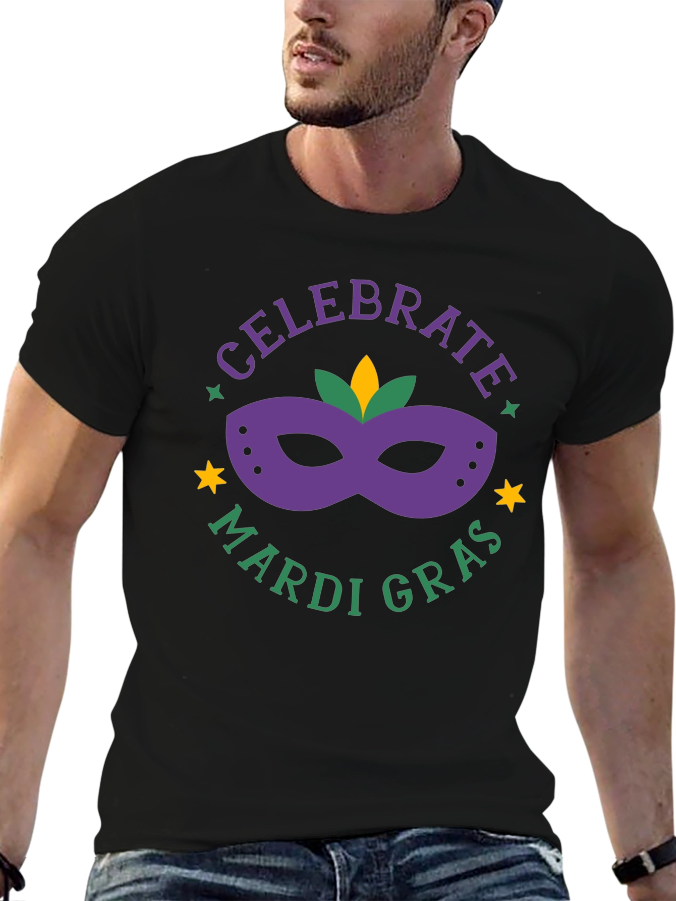 Celebrate Mardi Gras Graphic T-Shirt