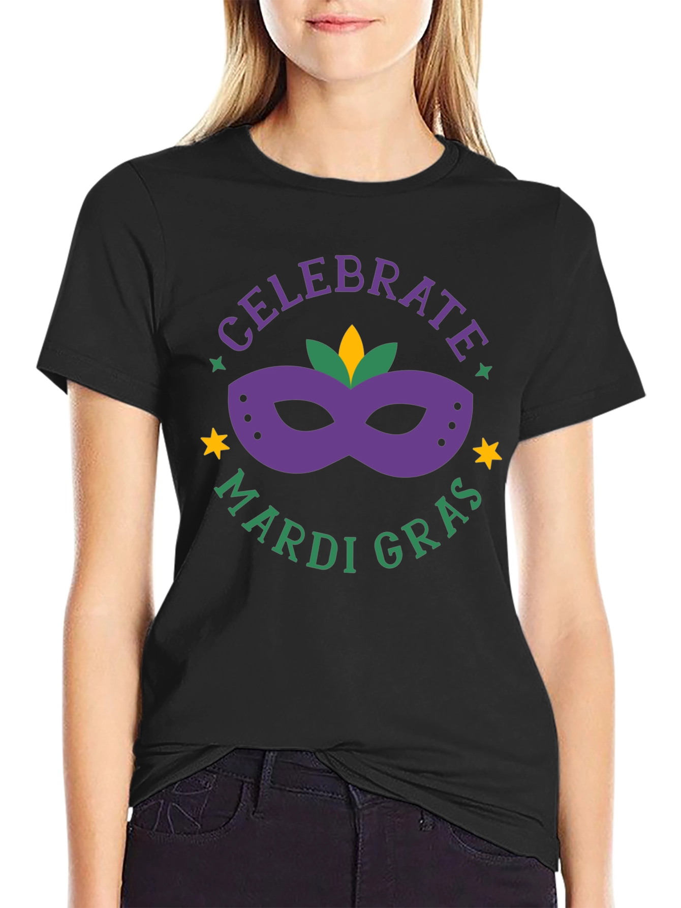 Celebrate Mardi Gras Graphic T-Shirt